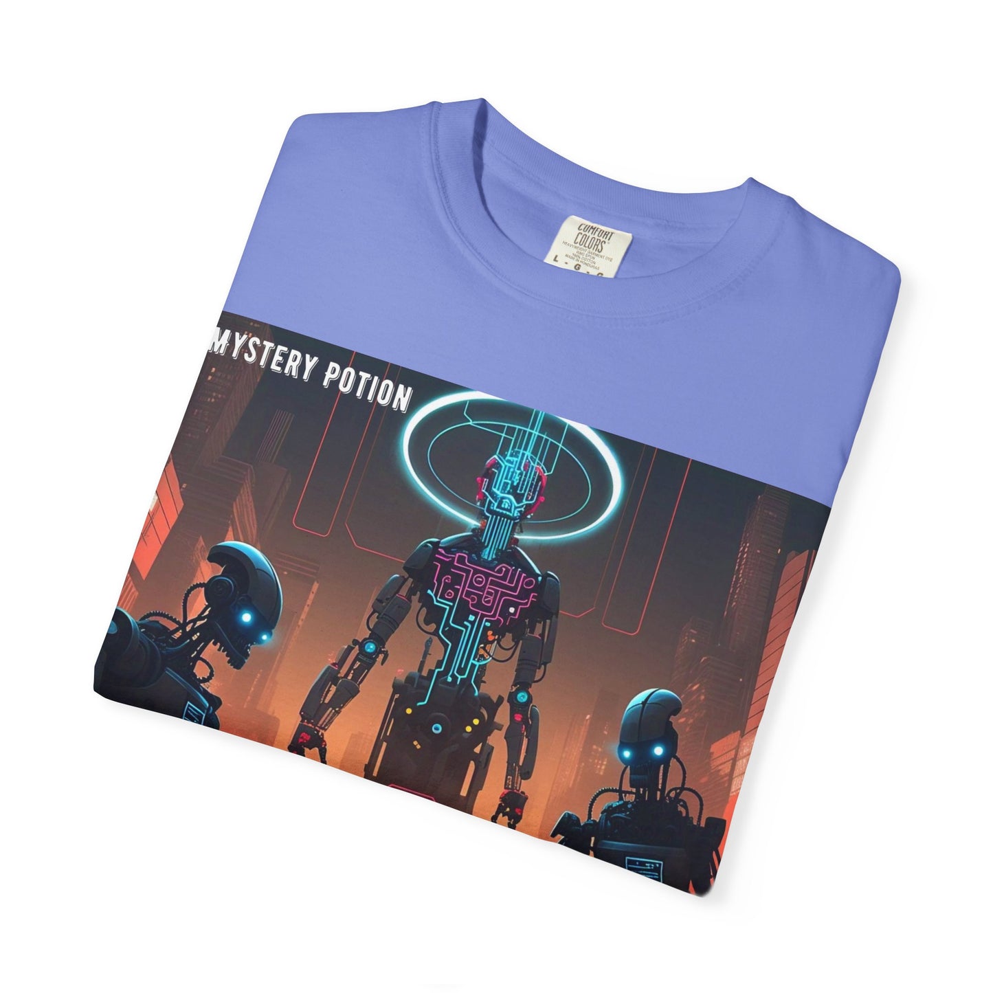 Retro Sci-Fi Graphic T-Shirt, Unisex Casual Tee, Cyberpunk Art Shirt, Gift for Nerds, Vintage Style Tee