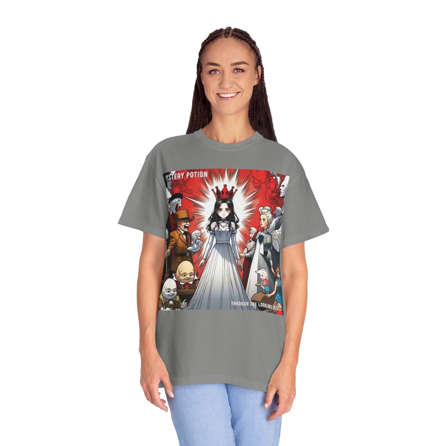 Mystery Potion's Alice In Wonderland Graphic Unisex T-shirt | Cool Casual Wear, Gift for Fans, Art Lovers, Anime Style Merch, Unique Everyday Tee