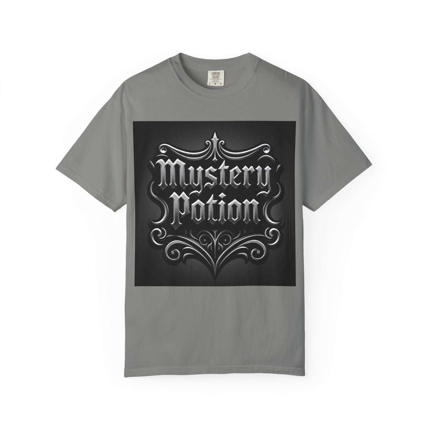 Mystery Potion Unisex Garment-Dyed T-shirt | Halloween Costume Shirt, Casual Wear, Themed Party Tee, Gift for Mystery Lovers