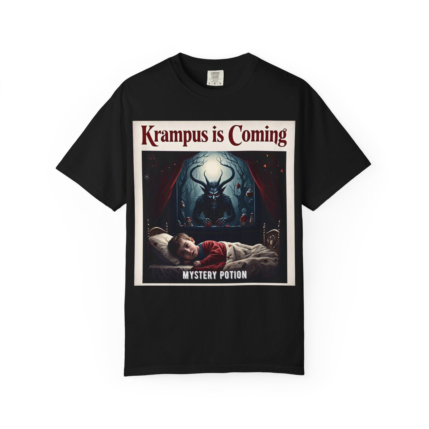 Krampus is Coming Unisex T-Shirt, Holiday Apparel, Christmas Gift, Cozy Casual Wear, Horror Theme Tee