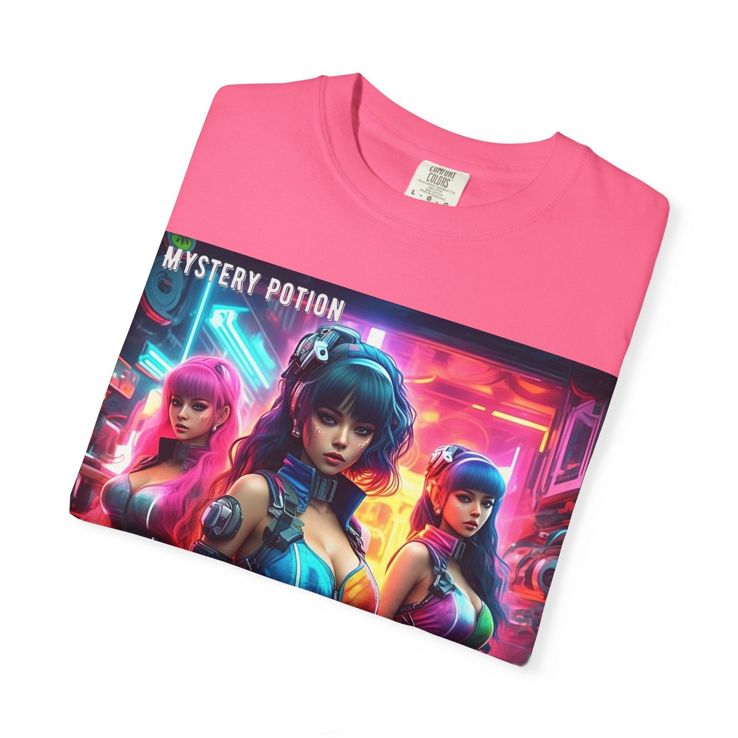 'Indústria 4.0' by Mystery Potion Unisex Garment-Dyed T-shirt, Cyberpunk T-shirt, Gamer Apparel, Unique Graphic Tee, Gift for Fans