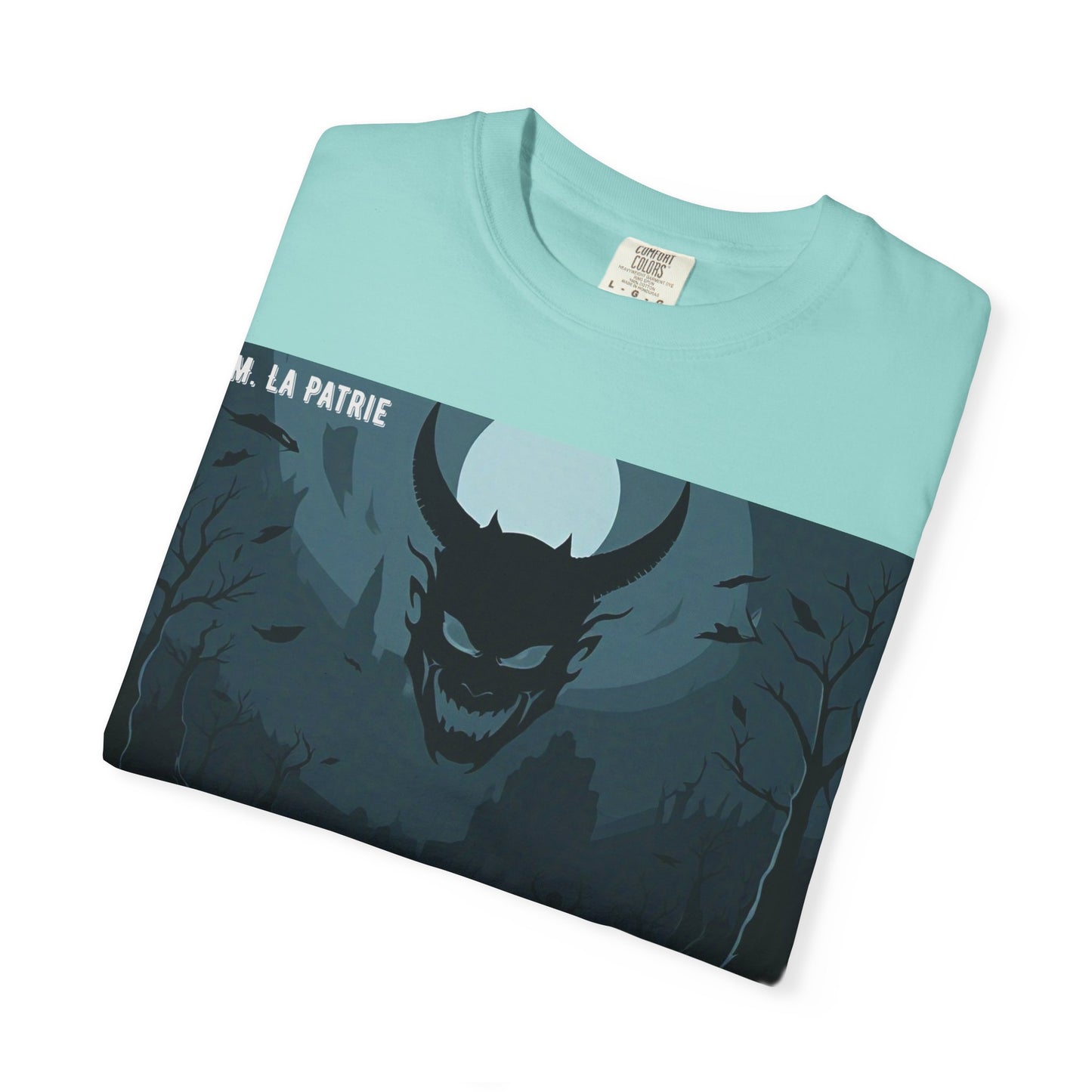 Mysterious Graphic Tee, Unisex Garment-Dyed T-Shirt, Dark Fantasy Shirt, Gift for Adventurers, Halloween Apparel, Unique Artwear