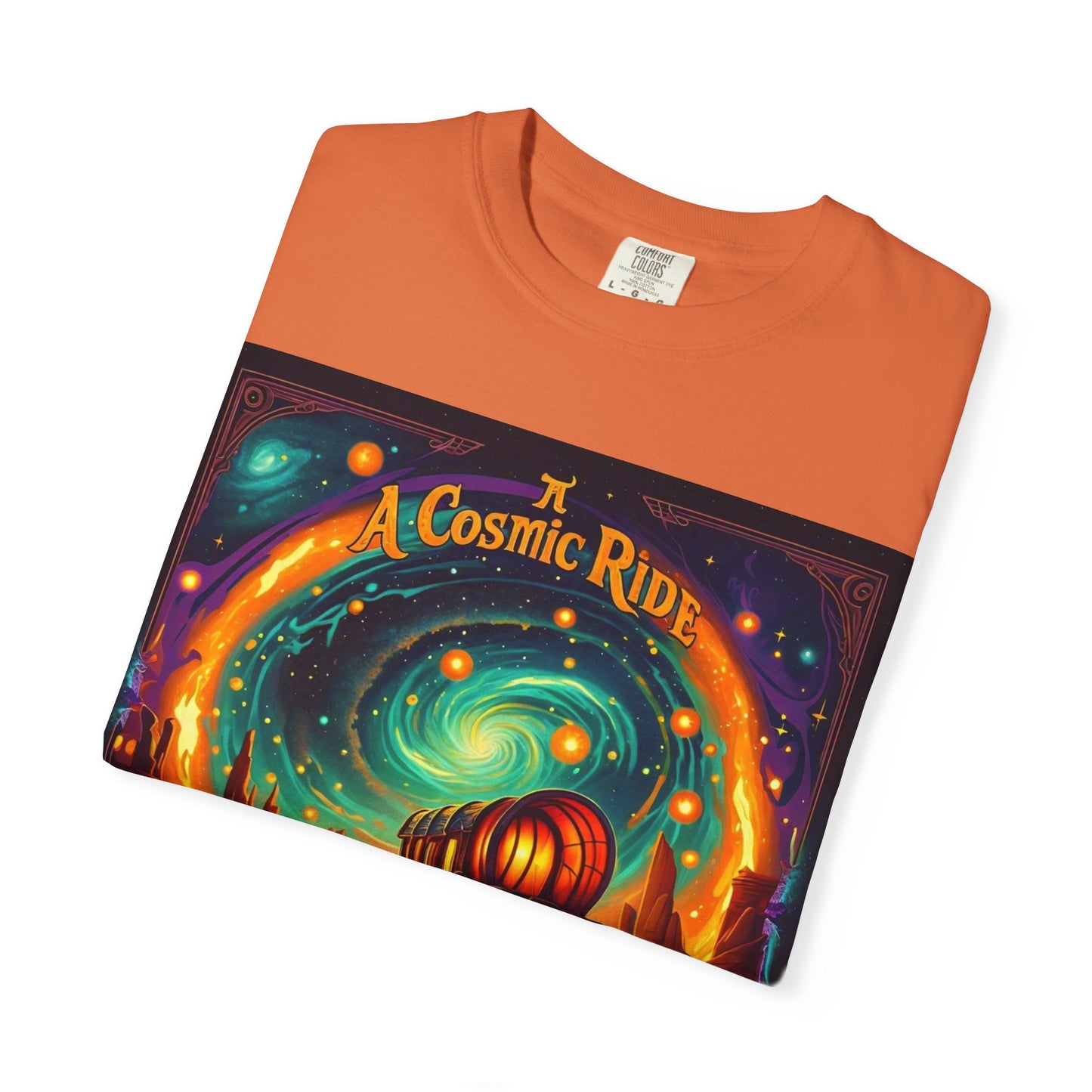 A Cosmic Ride by Mystery Potion T-Shirt, Unisex Graphic Tee, Country Western Festival Wear, Bohemian Style, Gift for Dreamers, Mystical Art Shirt