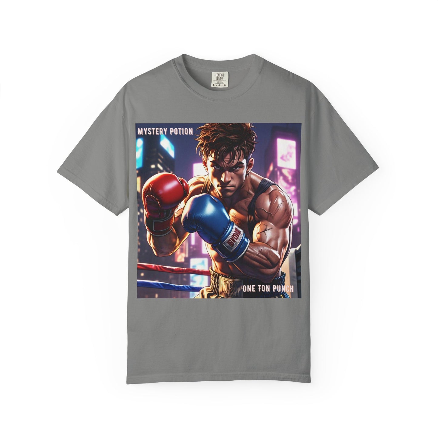 'One Ton Punch' by Mystery Potion, Boxer T-Shirt, Unisex Graphic Tee, Gift for Gamers, Vintage Style Shirt, Cool Casual Wear, Streetwear Fashion
