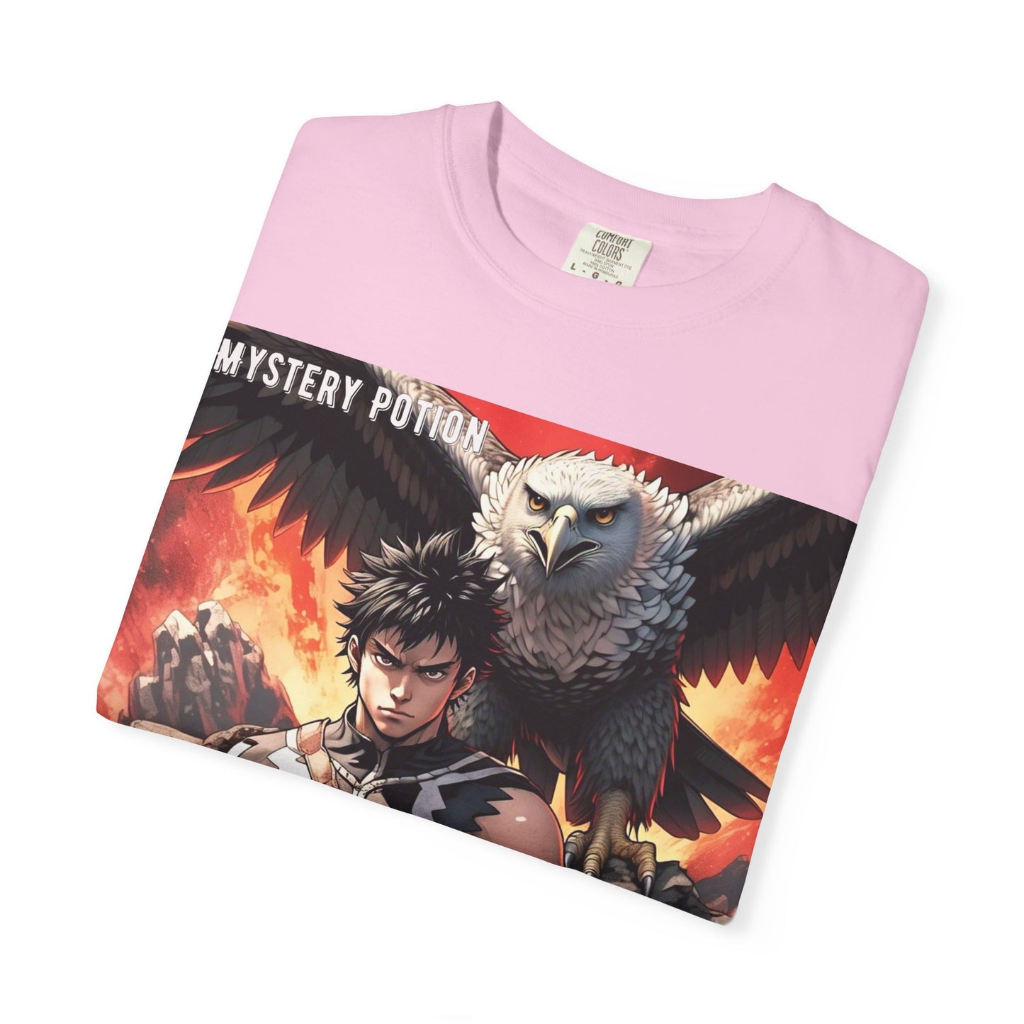 Unisex Anime Graphic T-Shirt, Mystery Potion Art Tee, Vintage Style, Casual Wear, Gift for Fans, Streetwear Apparel