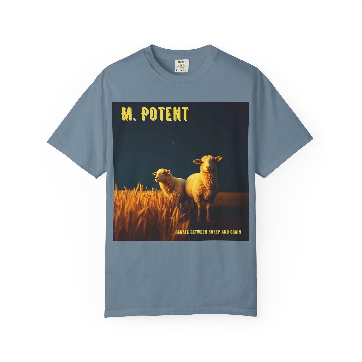 Debate Between Sheep and Grain by M. Potent, Sheep Graphic T-Shirt, Unisex Fashion Top, Farm Life Tee, Gift for Animal Lovers, Casual Everyday Wear