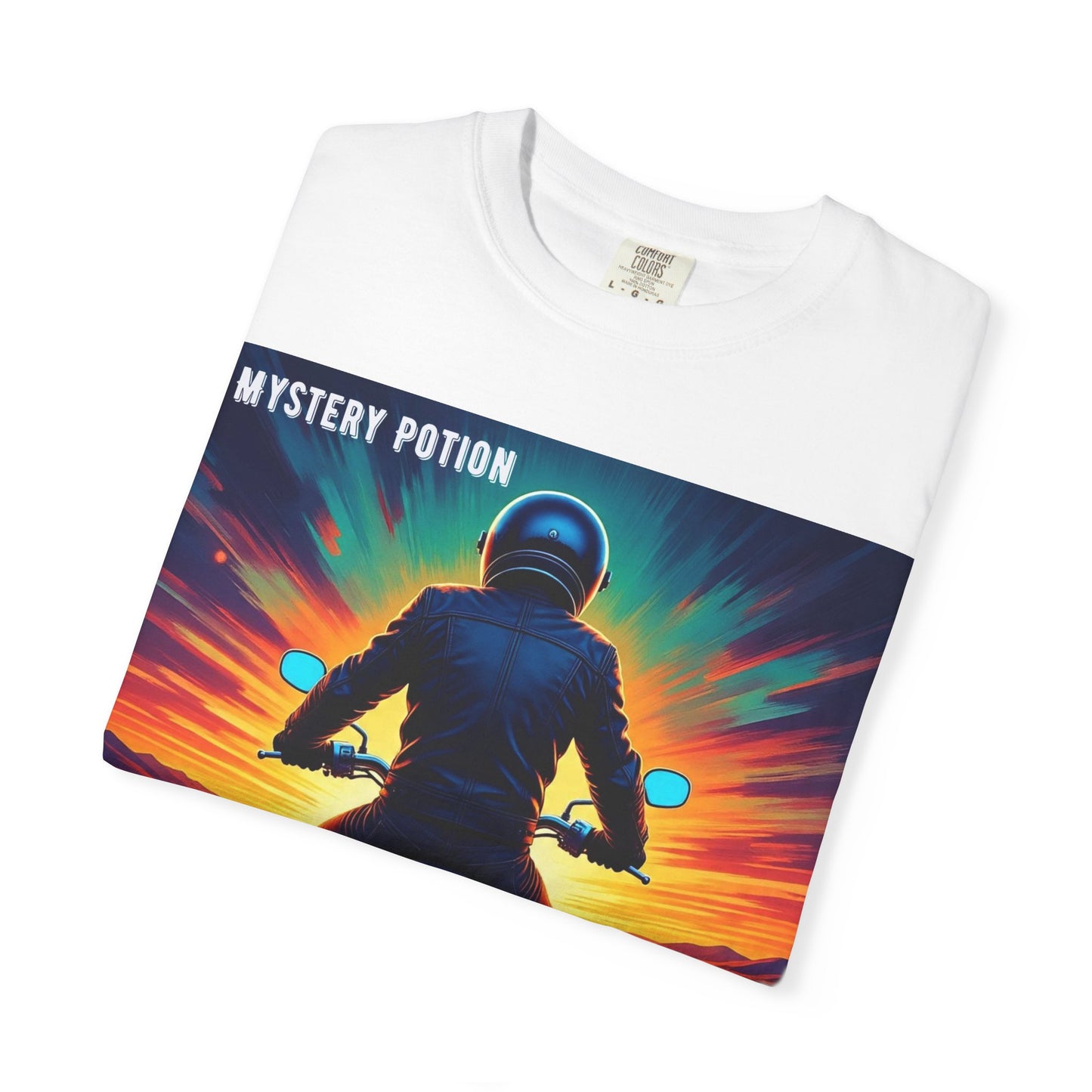 'The Road is Calling' by Mystery Potion Adventure T-Shirt, Motorcycle Gift, Road Trip Tee, Vintage Style Shirt, Unisex Graphic Tee, Outdoor Enthusiast Apparel