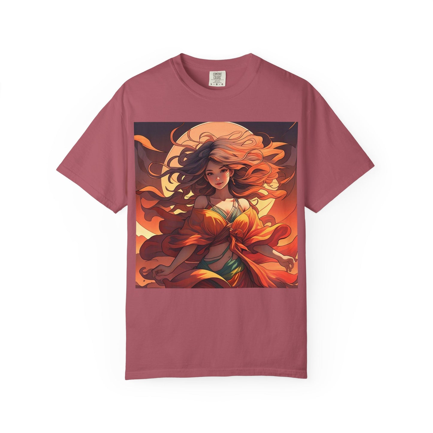 Mystical Autumn Goddess T-shirt, Enchanted Graphic Tee, Boho Style Apparel, Art Inspired Top, Unique Gift for Her, Festival Fashion