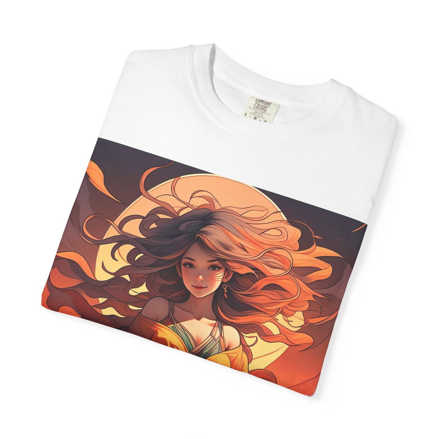 Mystical Autumn Goddess T-shirt, Enchanted Graphic Tee, Boho Style Apparel, Art Inspired Top, Unique Gift for Her, Festival Fashion