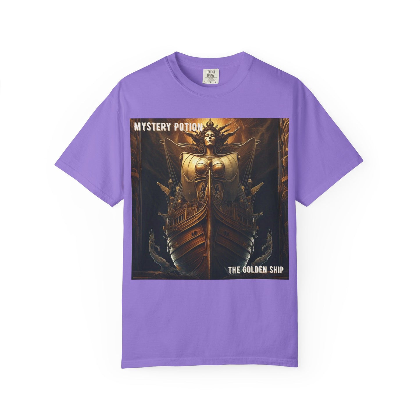 Mystery Potion Unisex Garment-Dyed T-shirt, Vintage Graphic Tee, Gift for Art Lovers, Casual Wear, Unique Clothing
