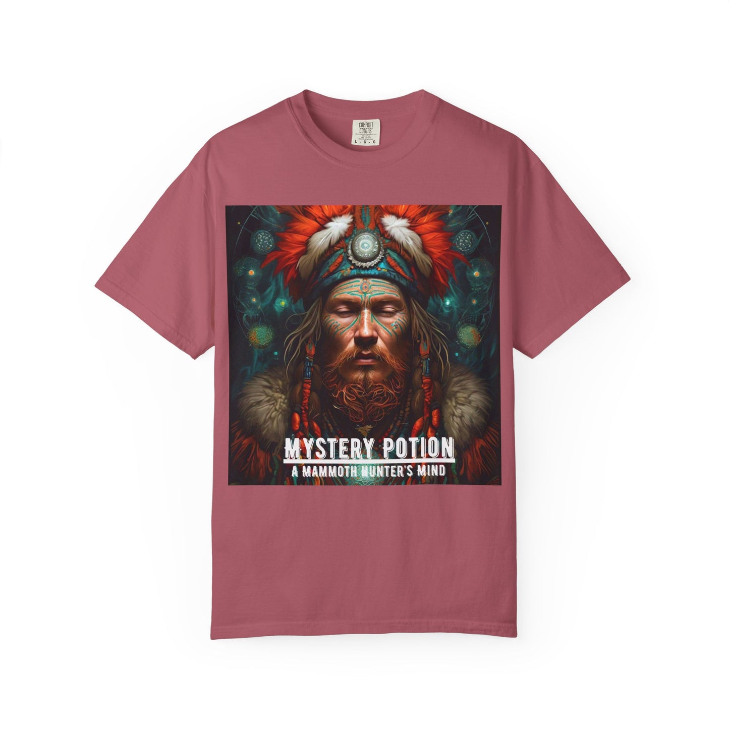 'A Mammoth Hunter's Mind' Mystery Potion Mystical Vintage Inspired Unisex T-Shirt, Cozy Gift for Nature Lovers, Unique Graphic Tee for Festivals, Casual Wear, Statement Shirt