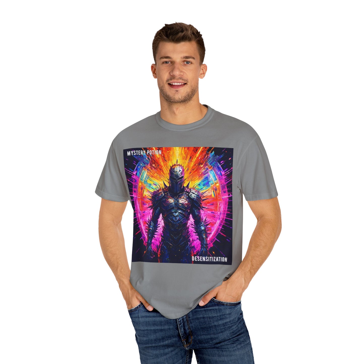 Desensitization by Mystery Potion T-Shirt, Psychedelic Graphic Tee, Unisex Streetwear, Gift for Gamers, Festival Outfit, Casual Style