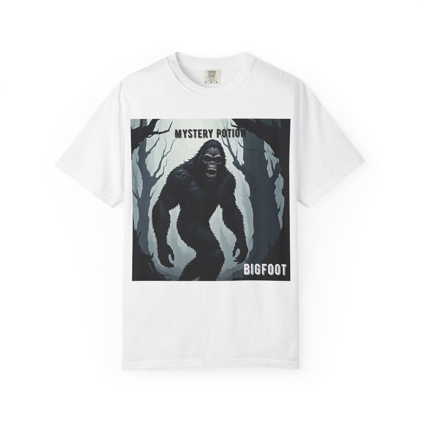 Bigfoot by Mystery Potion T-shirt, Unisex Statement Tee, Gift for Nature Lovers, Outdoor Adventure Shirt, Fun Graphic Tee