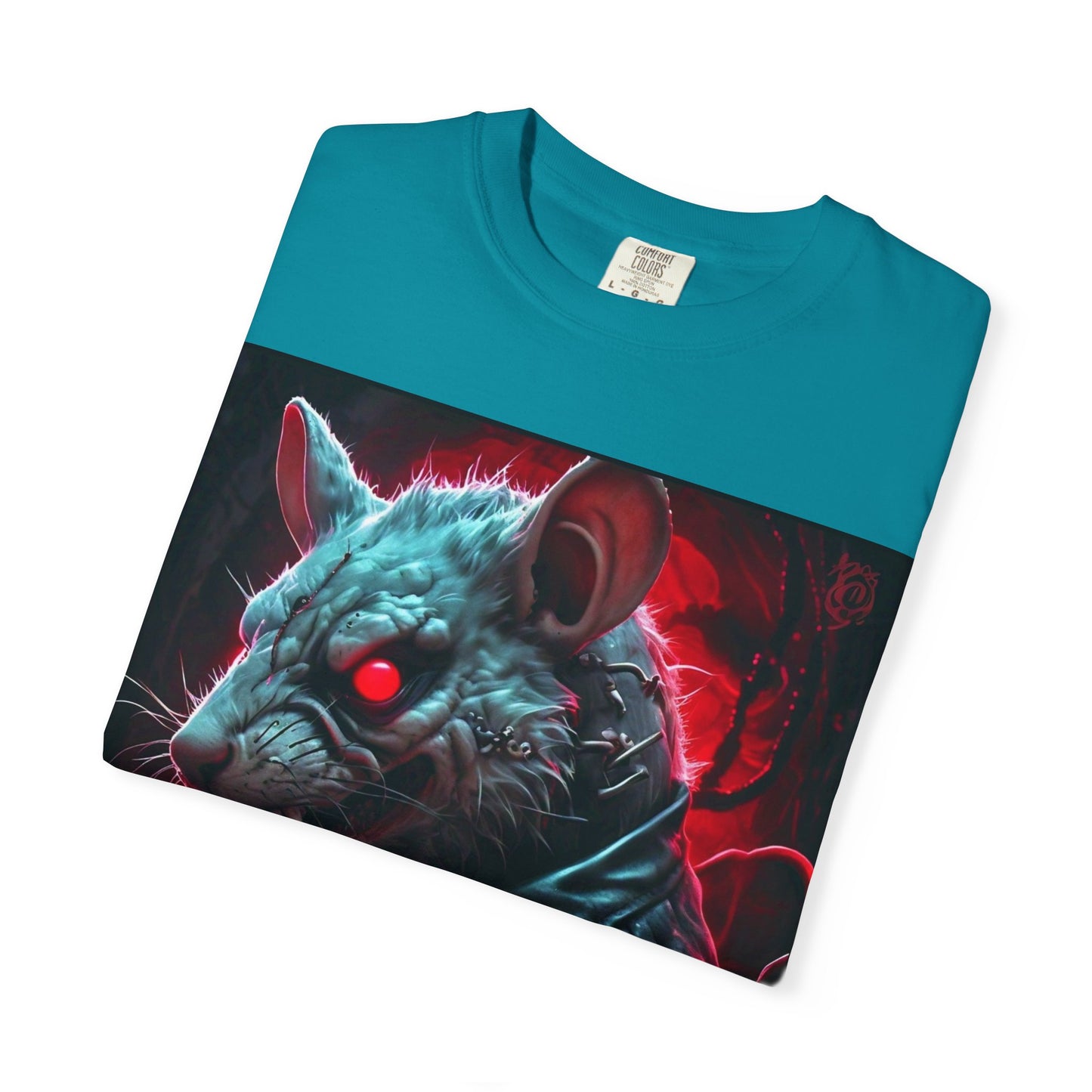 'Mystery Potion' Punk Rock Rat in Leather Jacket T-shirt, Rocker Tee, Original Logo