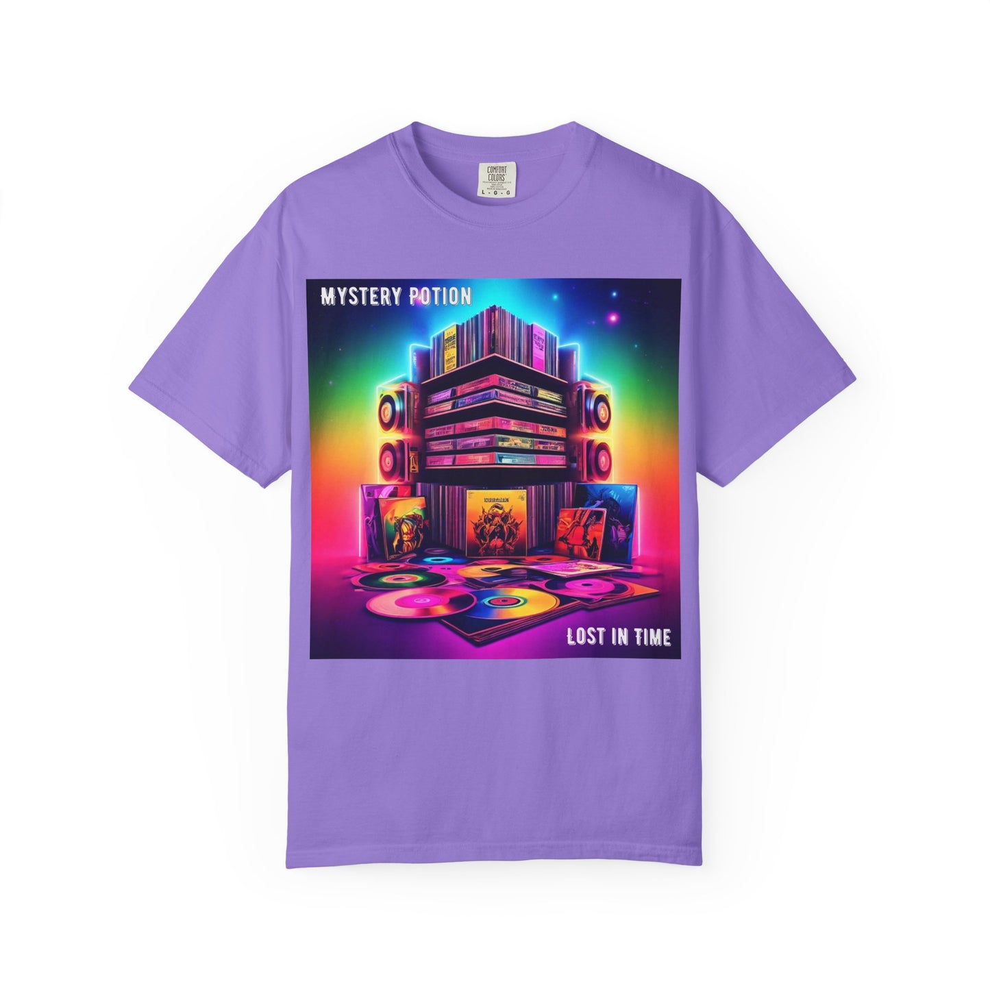 Lost In Time Vintage Vibe T-Shirt - Mystery Potion Graphic Tee, Unisex Casual Wear, Retro Music Lovers, Festival Apparel, Gift Idea