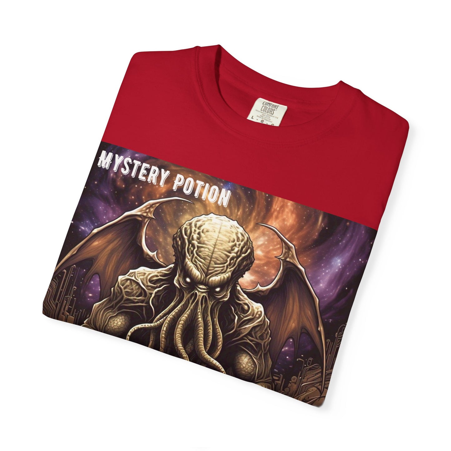 Mystery Potion Unisex T-Shirt, Cthulhu Inspired Tee, Gothic Apparel, Witchy Clothing, Halloween Outfit, Fantasy Fan Gift