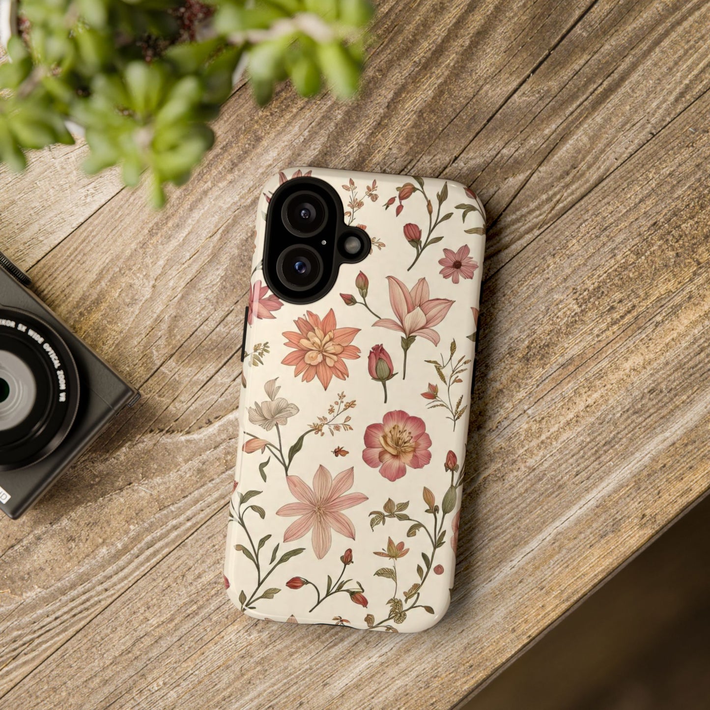 Rustic Floral Phone Case, Tough Cases for Nature Lovers, Cute Floral Design, Durable Case for Gifts, Stylish Phone Protection