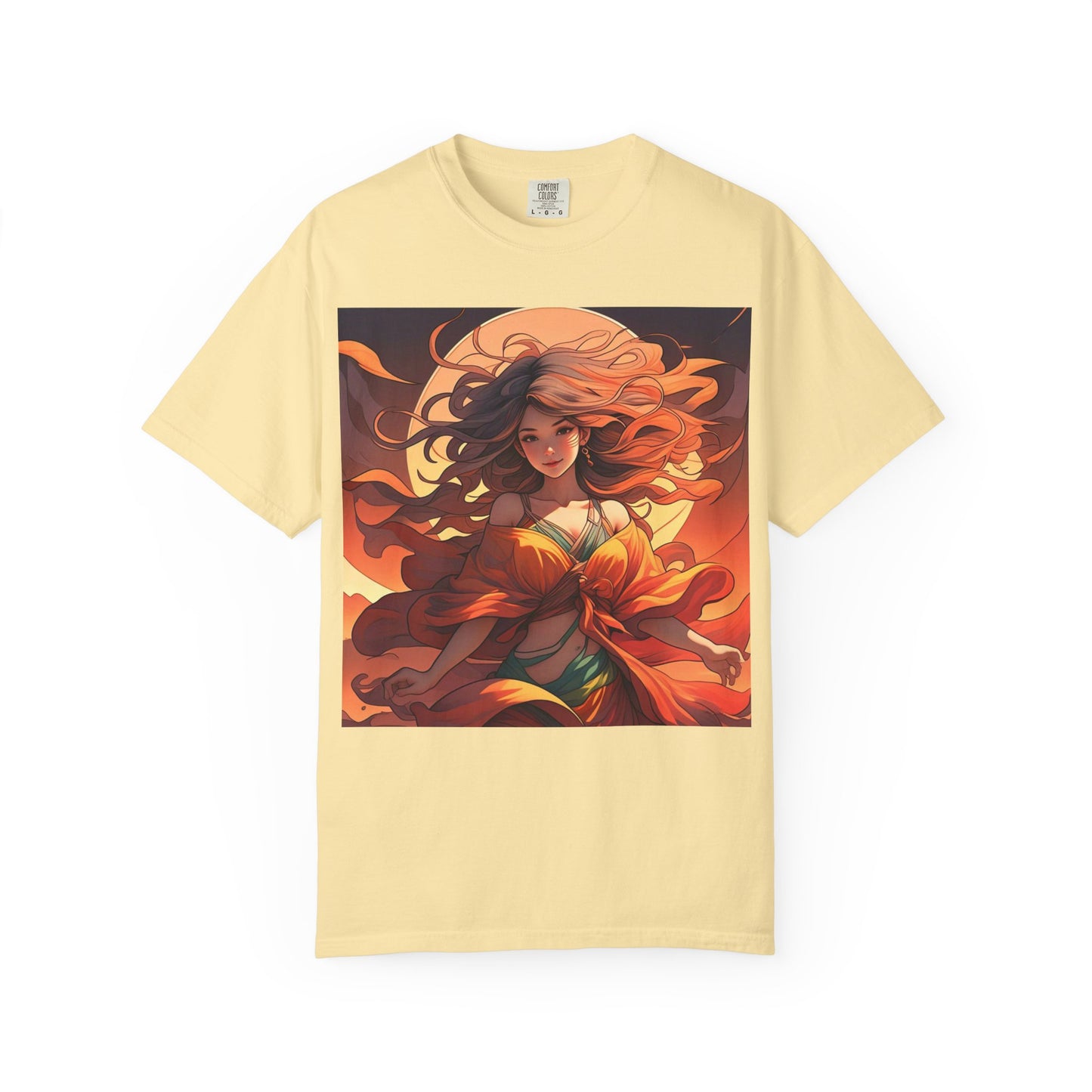Mystical Autumn Goddess T-shirt, Enchanted Graphic Tee, Boho Style Apparel, Art Inspired Top, Unique Gift for Her, Festival Fashion
