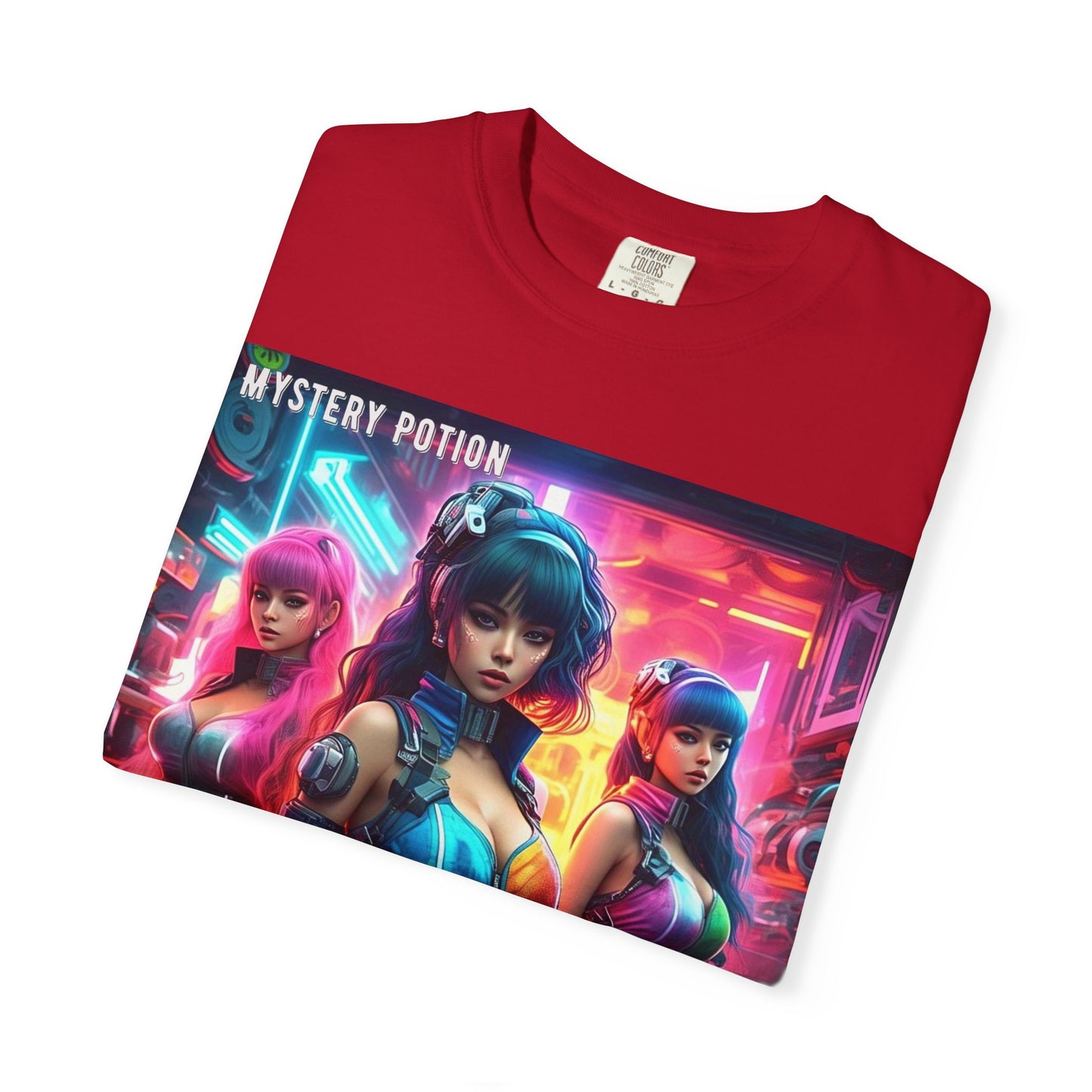 'Indústria 4.0' by Mystery Potion Unisex Garment-Dyed T-shirt, Cyberpunk T-shirt, Gamer Apparel, Unique Graphic Tee, Gift for Fans