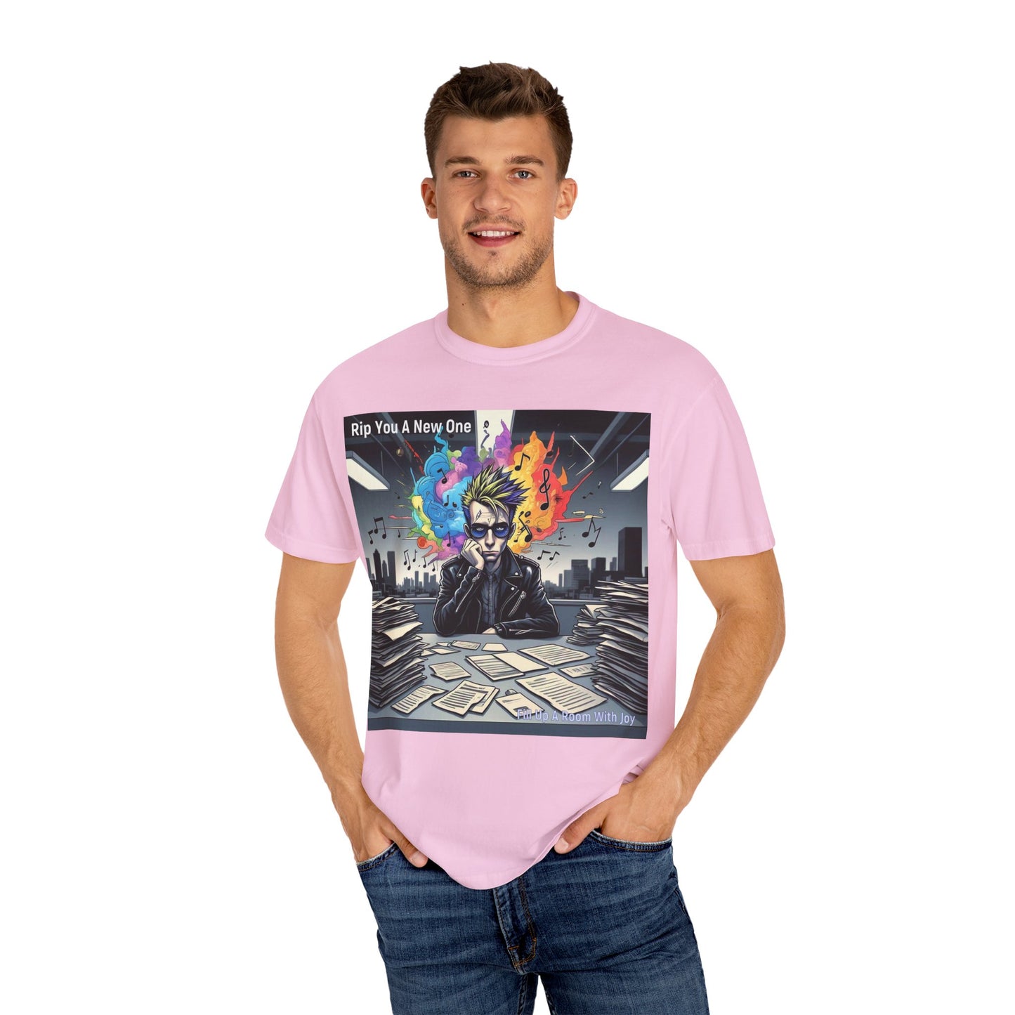 Colorful Creative T-Shirt - Rip You A New One Graphic Tee, Unisex Design for Artists, Music Lovers, Gift for Holidays, Casual Wear