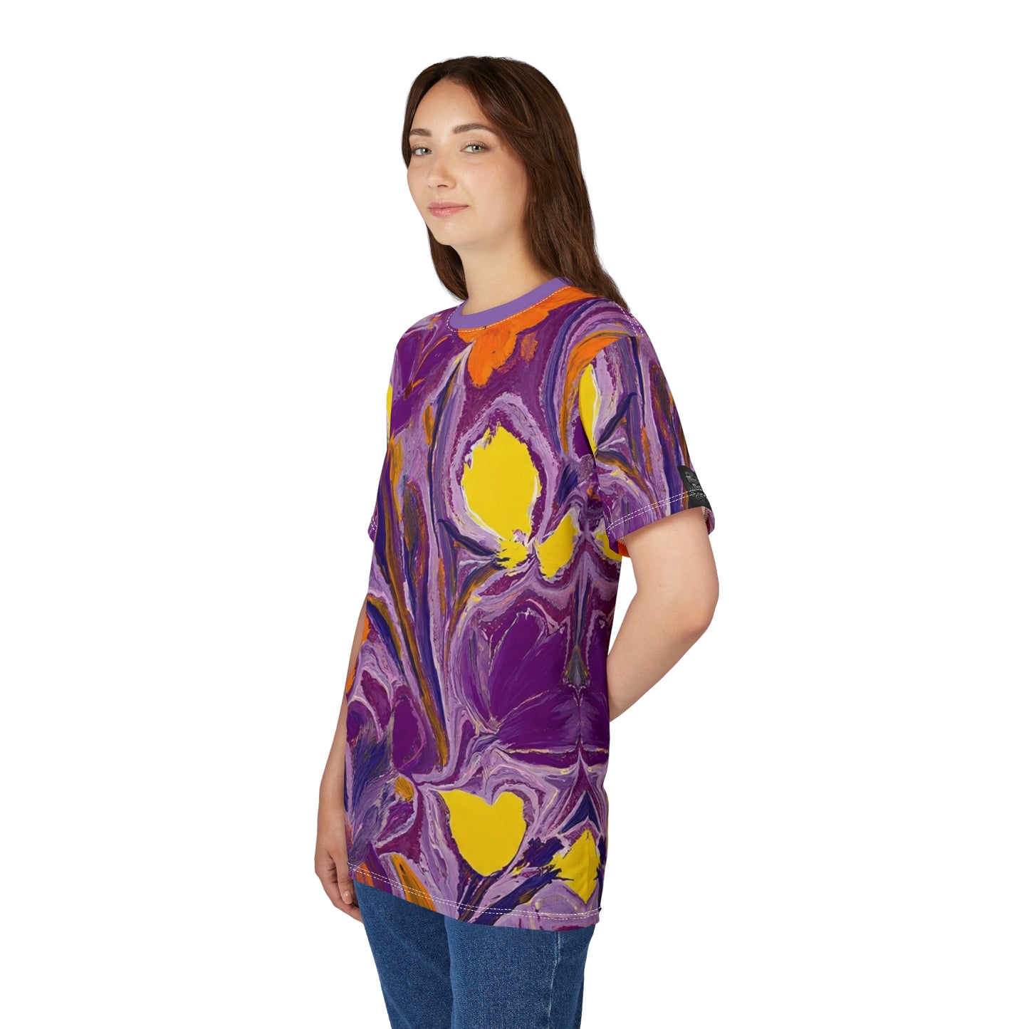 Floral Art Unisex Tee, Vibrant Colorful Shirt, AOP T-Shirt, Summer Fashion, Gift for Her, Casual Wear