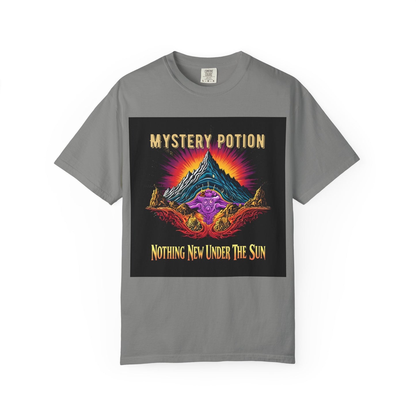 Mystical Graphic T-Shirt, "Nothing New Under The Sun" Vintage Aura Tee, Unisex Casual Wear, Unique Gift for Nature Lovers, Festival Essentials, Eco-Friendly Fashion