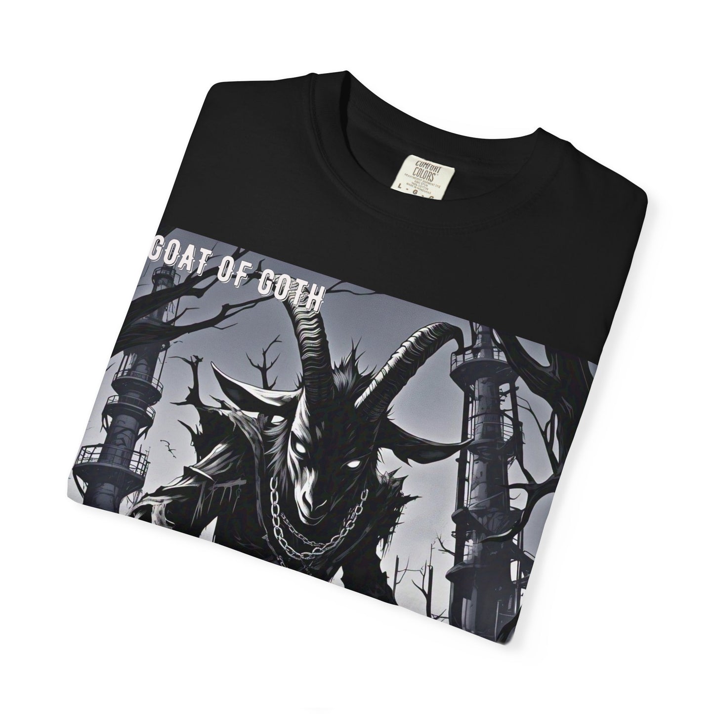 Gothic Graphic T-Shirt, Goat of Goth Tee, Unisex Casual Wear, Alternative Streetwear, Edgy Apparel for Fans, Perfect Gift for Halloween