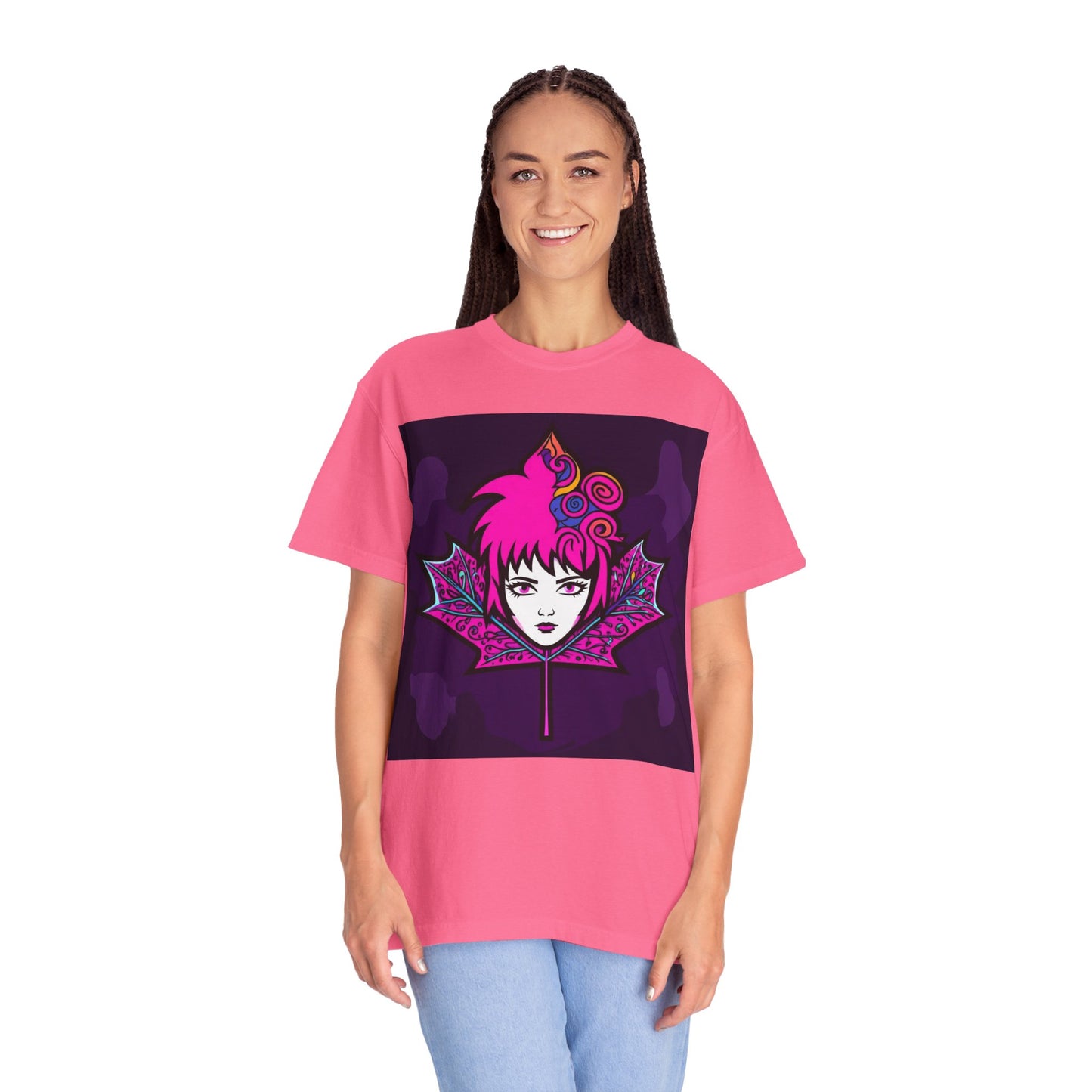 Emily The Maple Leaf Vibrant Graphic Tee: Retro Pop Art T-Shirt, Unique Gift, Casual Wear, Festival Fashion, Fun Style, Unisex Apparel