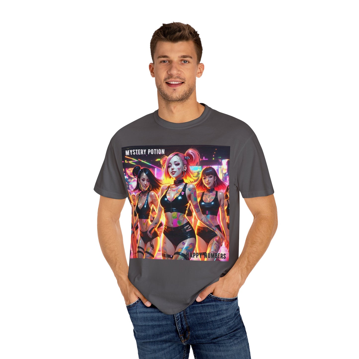 Mystery Potion Unisex T-Shirt, Trendy Graphic Tee for Women, Summer Festival Shirt, Edgy Streetwear, Gifts for Gamers, Cool Casual Wear