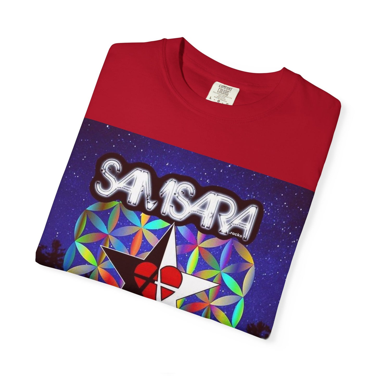 Sounds Of Absolute Power by Samsara Vibrant Graphic T-Shirt for Nature Lovers, Unisex Tee, Festival Wear, Gift for Music Enthusiasts, Bohemian Style Apparel
