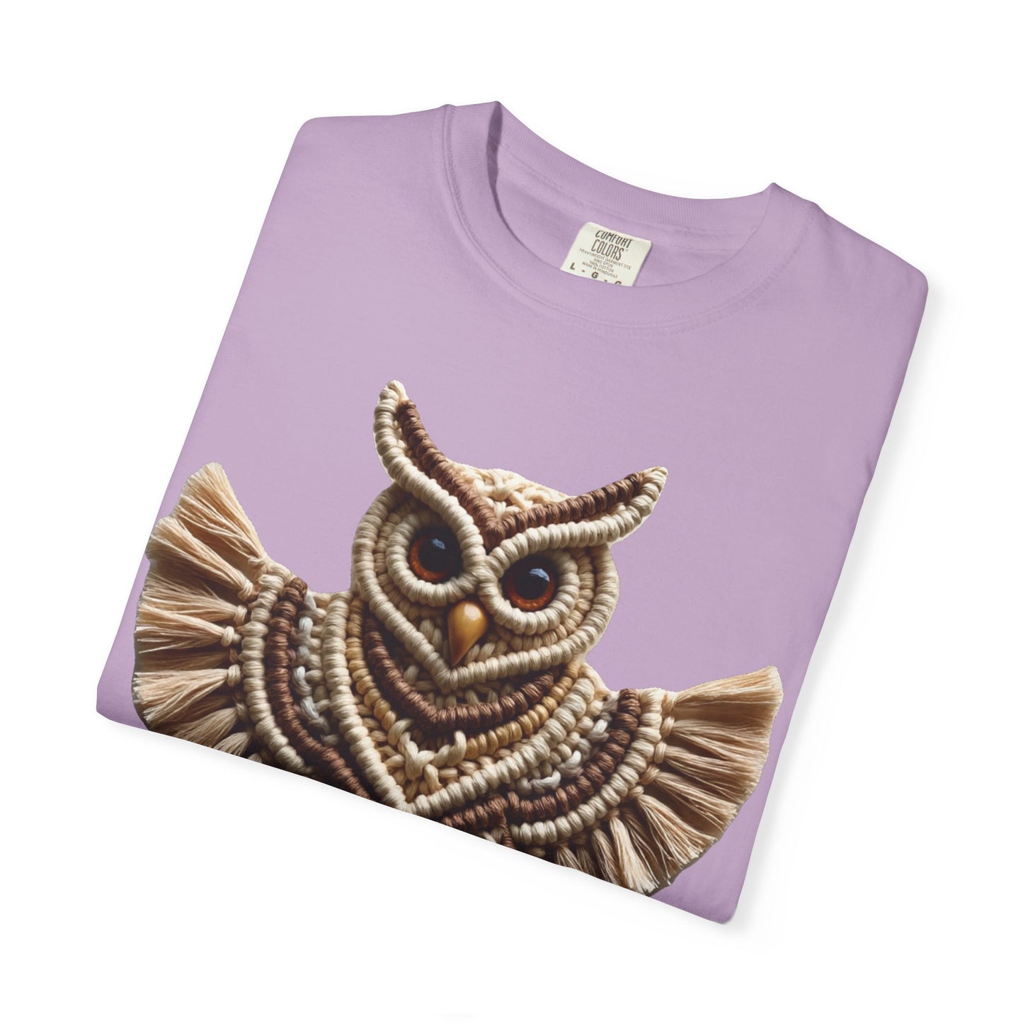 Artistic Macrame Owl T-Shirt, Unisex Graphic Tee, Nature Lover Gift, Bohemian Style Shirt, Wildlife Art Apparel, Unique Owl Design