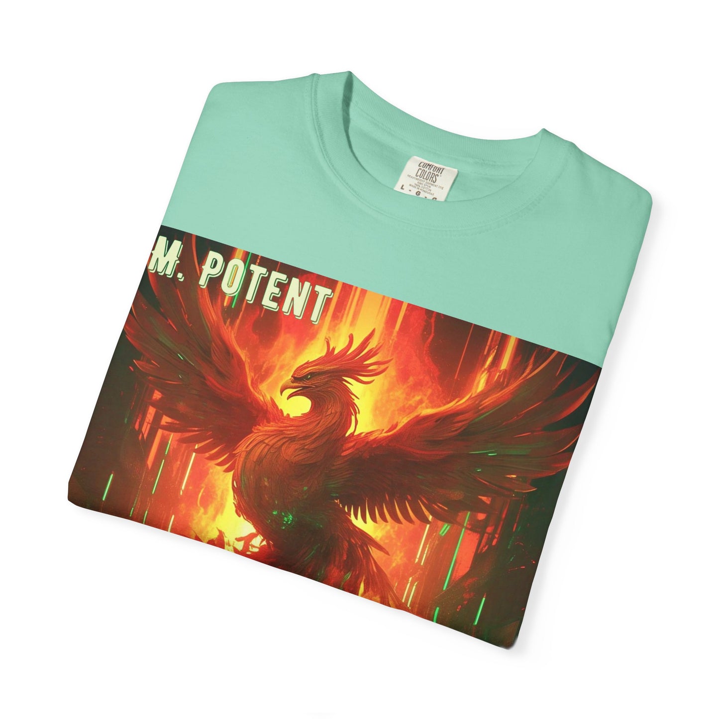 'I'm Rising Up' by M. Potent, Phoenix Rising Unisex T-shirt, Motivational Graphic Tee, Gift for Art Lovers, Inspirational Shirt, Trendy Fashion