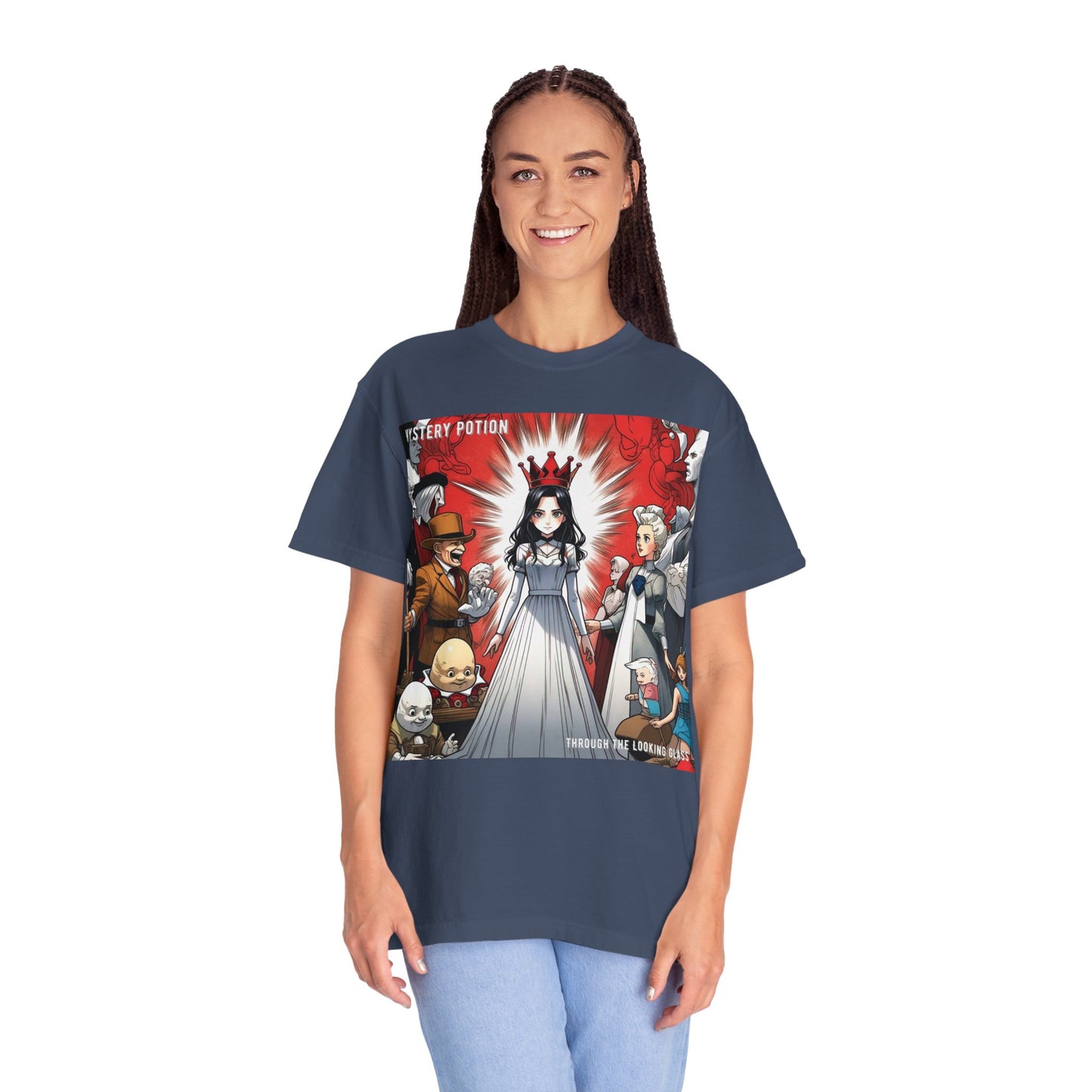 Mystery Potion's Alice In Wonderland Graphic Unisex T-shirt | Cool Casual Wear, Gift for Fans, Art Lovers, Anime Style Merch, Unique Everyday Tee