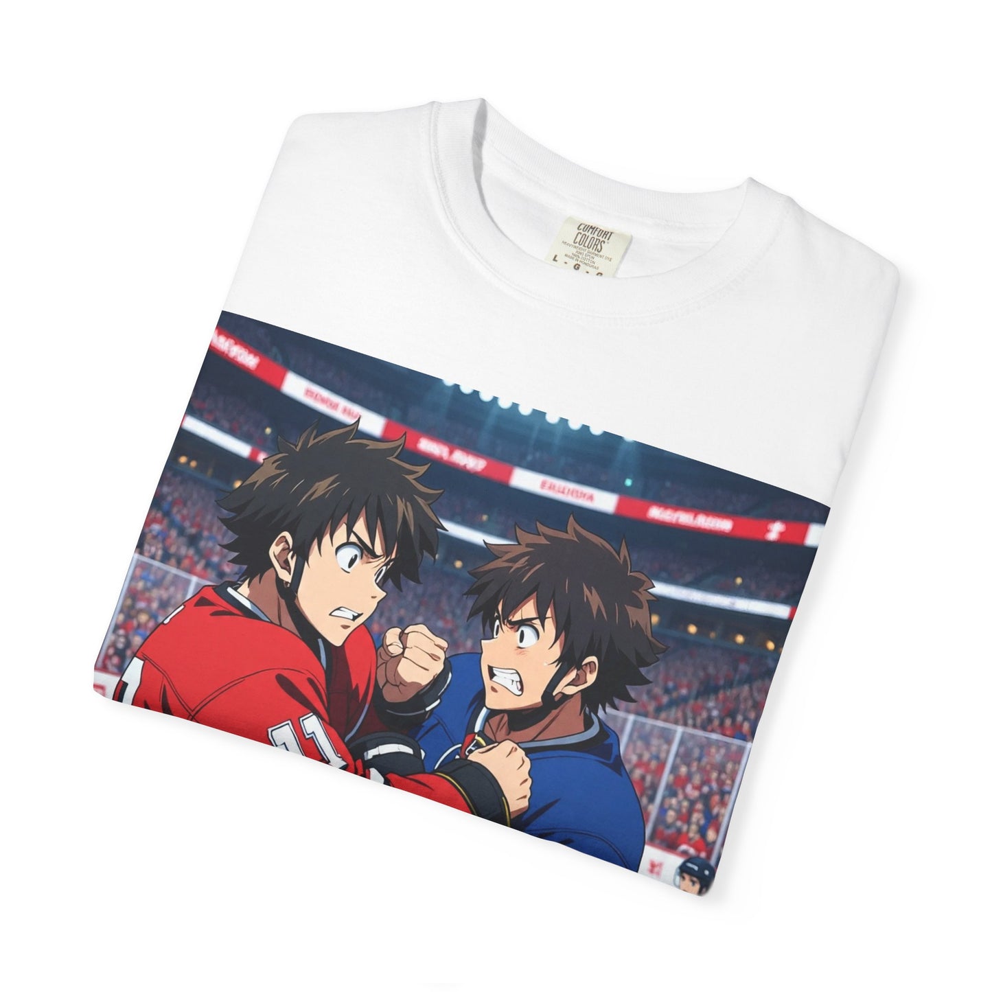 Hockey Fight T-Shirt | Unisex Vintage Graphic Tee | Perfect for Gamers | Gift for Fans | Casual Wear | Anime Rivalry Streetwear