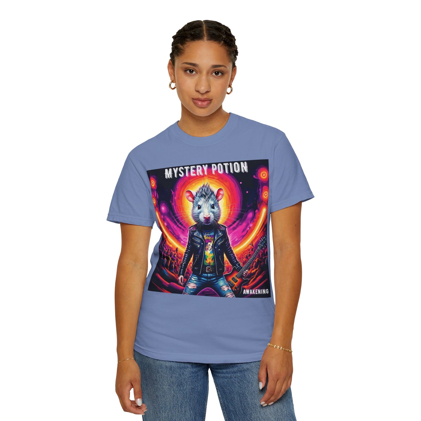 Mystical Hamster Graphic Tee | Unisex Edgy T-Shirt, Perfect for Festivals, Concerts, Gifts, Casual Wear, and Parties