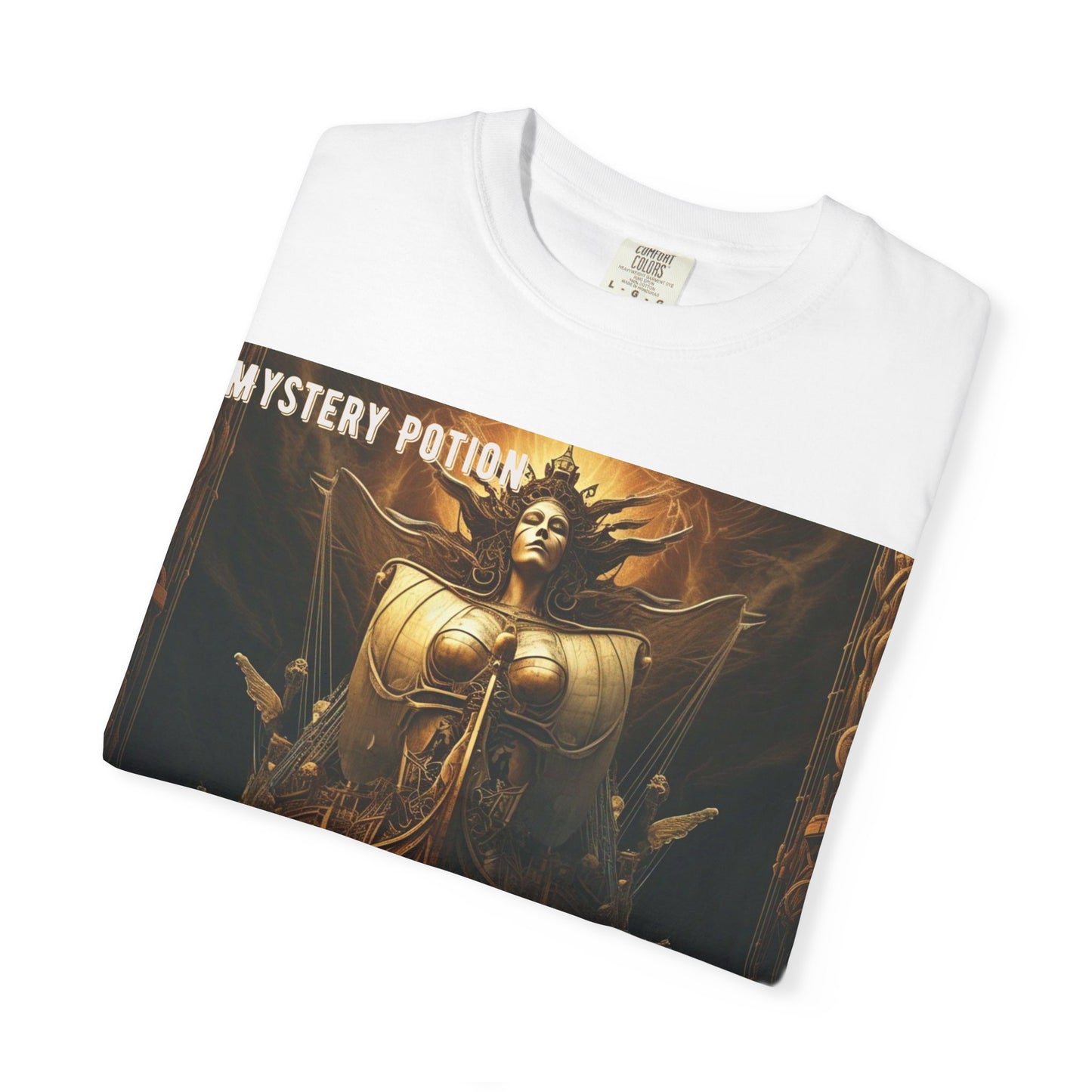 Mystery Potion Unisex Garment-Dyed T-shirt, Vintage Graphic Tee, Gift for Art Lovers, Casual Wear, Unique Clothing