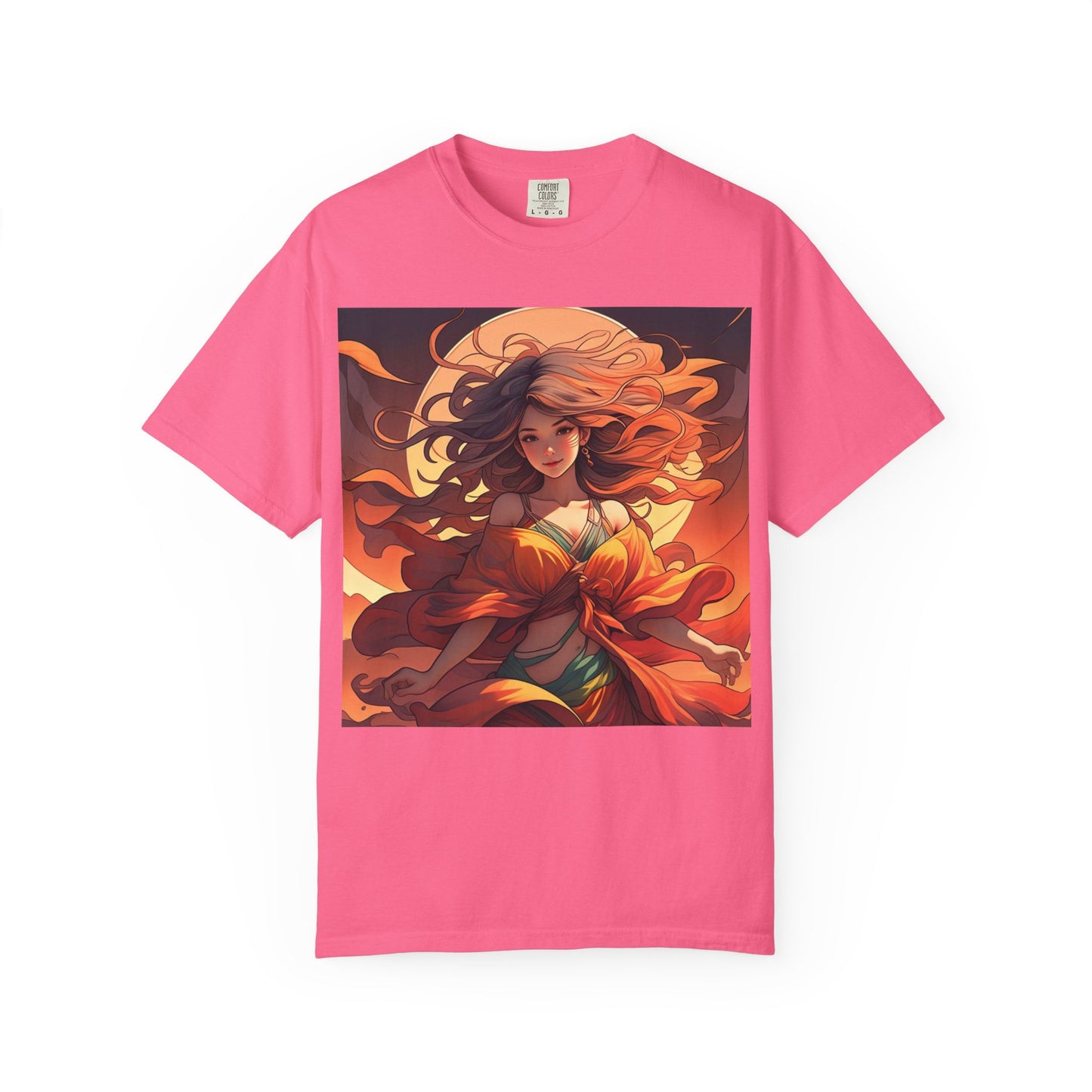 Mystical Autumn Goddess T-shirt, Enchanted Graphic Tee, Boho Style Apparel, Art Inspired Top, Unique Gift for Her, Festival Fashion