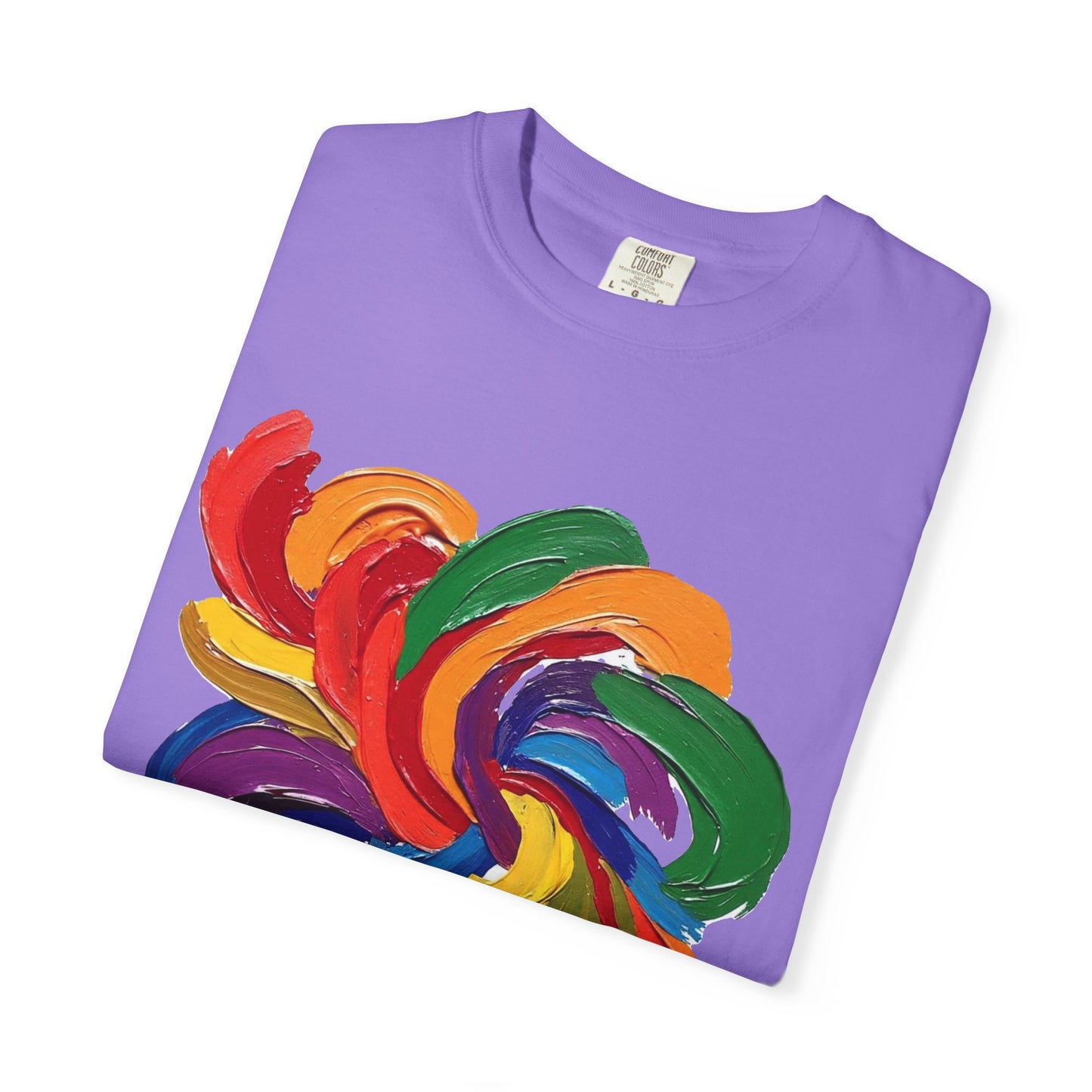 Colorful Swirl Unisex T-Shirt, Vibrant Art Tee, Casual Wear, Gift for Artists, Statement Shirt, Summer Outfit
