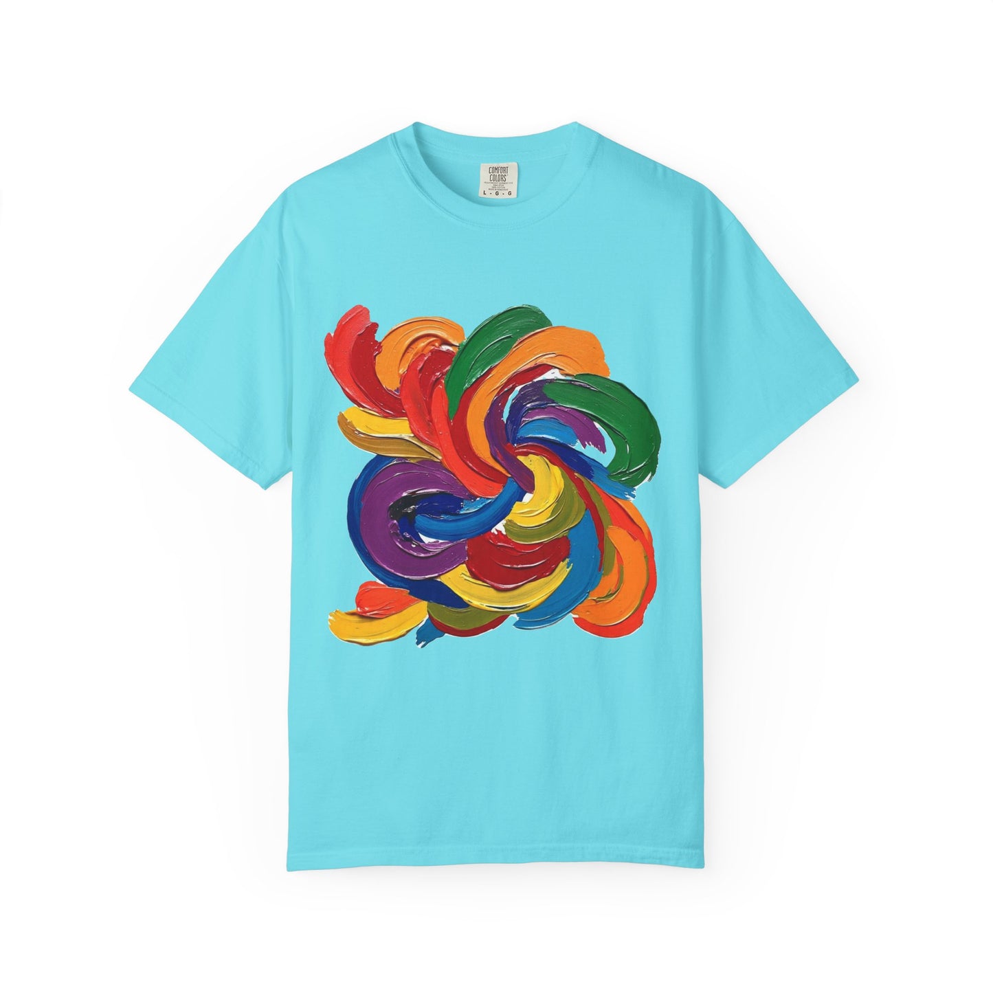 Colorful Swirl Unisex T-Shirt, Vibrant Art Tee, Casual Wear, Gift for Artists, Statement Shirt, Summer Outfit