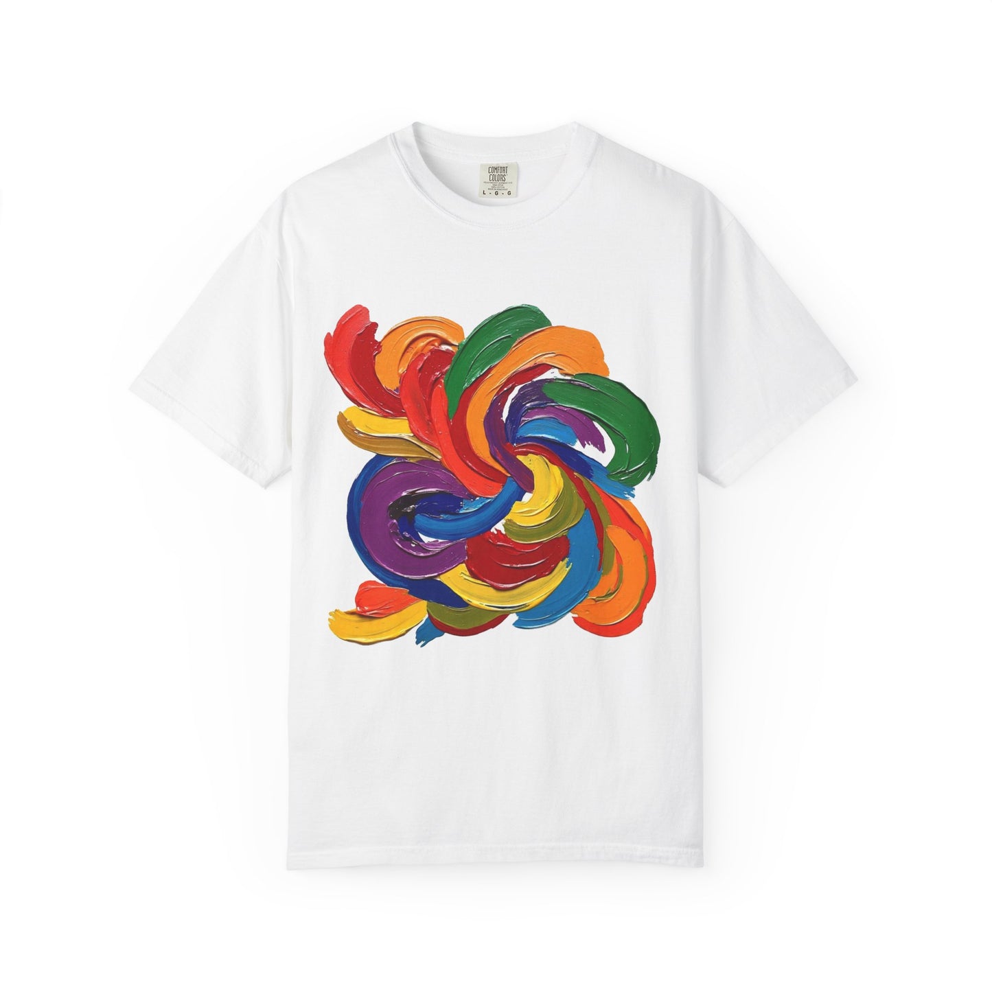 Colorful Swirl Unisex T-Shirt, Vibrant Art Tee, Casual Wear, Gift for Artists, Statement Shirt, Summer Outfit
