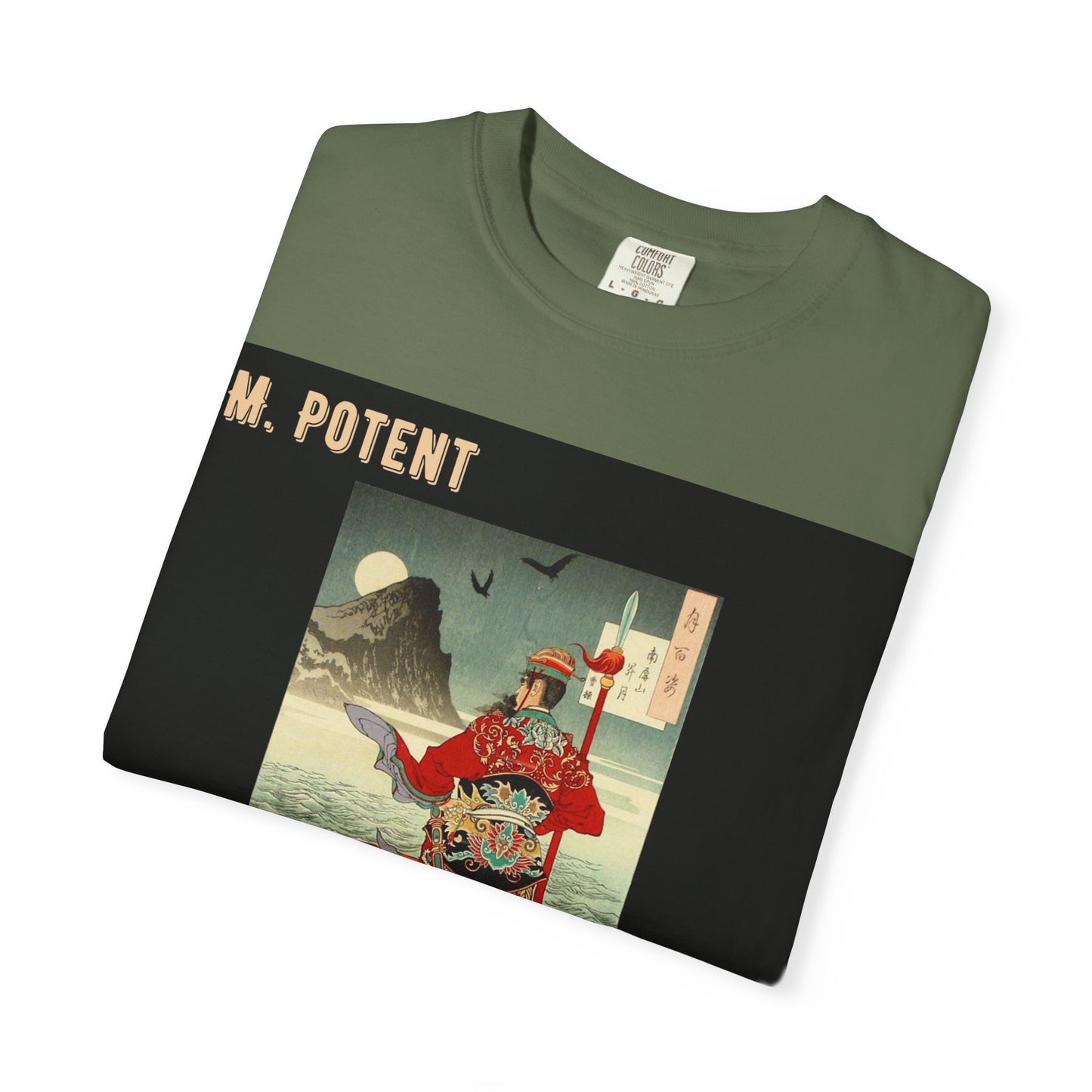 M. Potent Unisex Garment-Dyed T-Shirt, Casual Tee, Graphic Shirt, Streetwear Fashion, Gift for Music Lovers, Unique Style