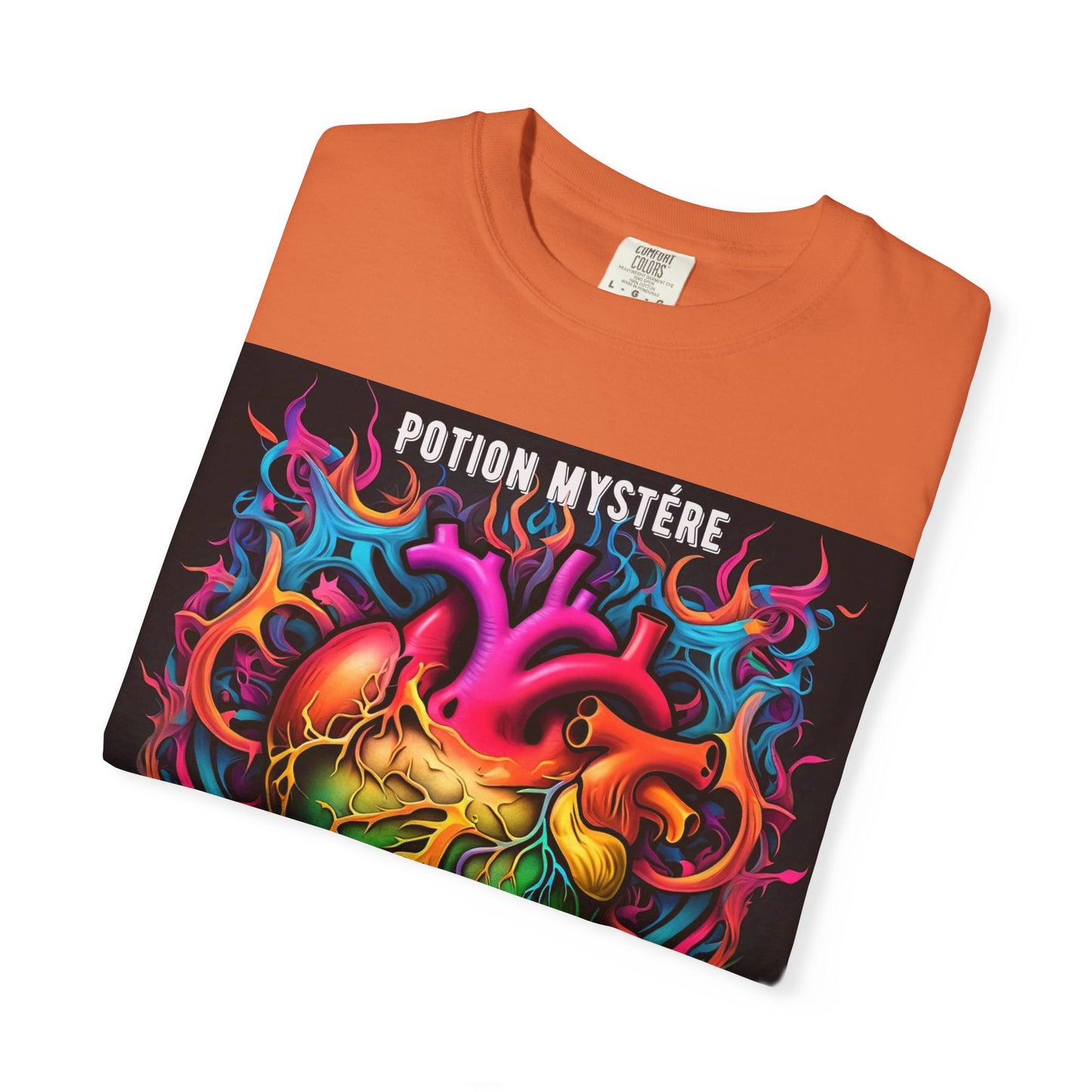 'L'Amour est La Réponse' par Potion Mystére, Mystical Heart Unisex T-Shirt, Colorful Graphic Tee, Boho Style Shirt, Gift for Him/Her, Festival Wear, Potion Mystérie Design
