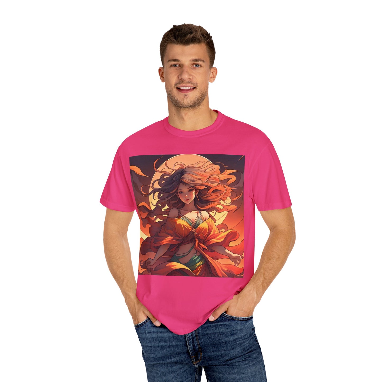 Mystical Autumn Goddess T-shirt, Enchanted Graphic Tee, Boho Style Apparel, Art Inspired Top, Unique Gift for Her, Festival Fashion