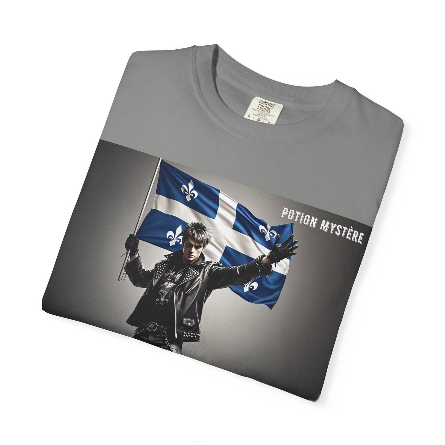 Vibrant Unisex Garment-Dyed T-Shirt, Cozy Casual Wear, Perfect Gift for Men & Women, Statement Tee for Quebec Patriotic Celebrations