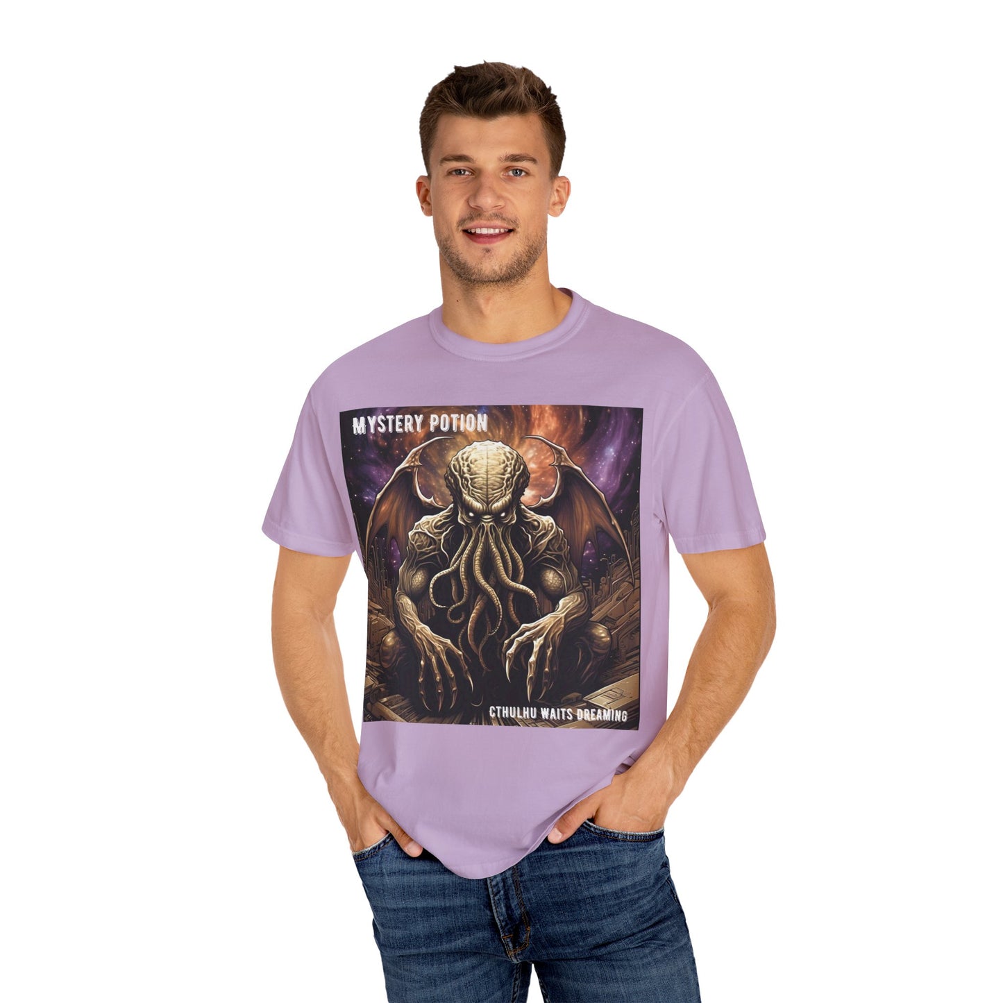 Mystery Potion Unisex T-Shirt, Cthulhu Inspired Tee, Gothic Apparel, Witchy Clothing, Halloween Outfit, Fantasy Fan Gift