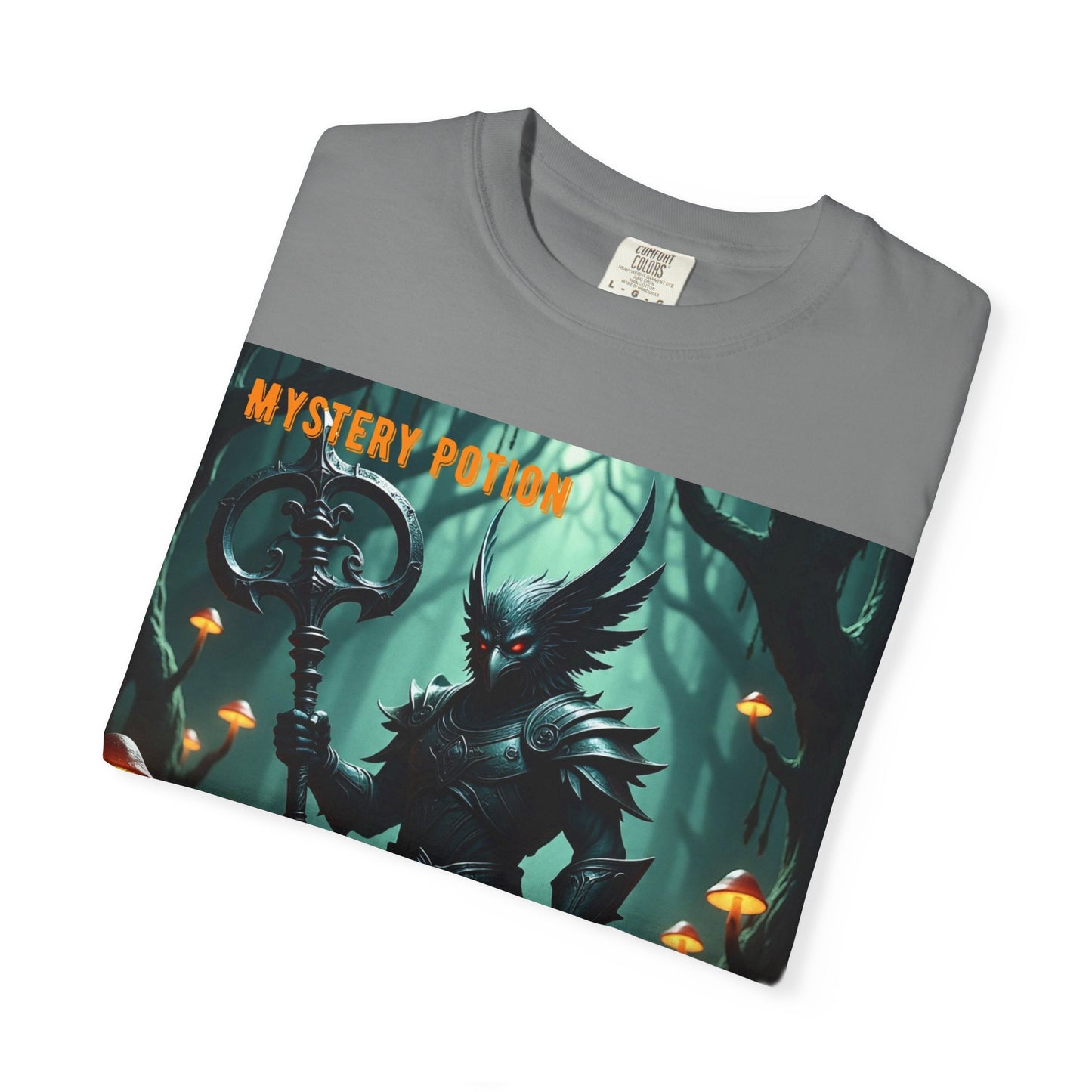 Mystical Āv-Maker Unisex Garment-Dyed T-shirt, Fantasy Apparel, Gift for Gamers, Witchy T-shirt, Mystery Potion Design, Unisex Tee