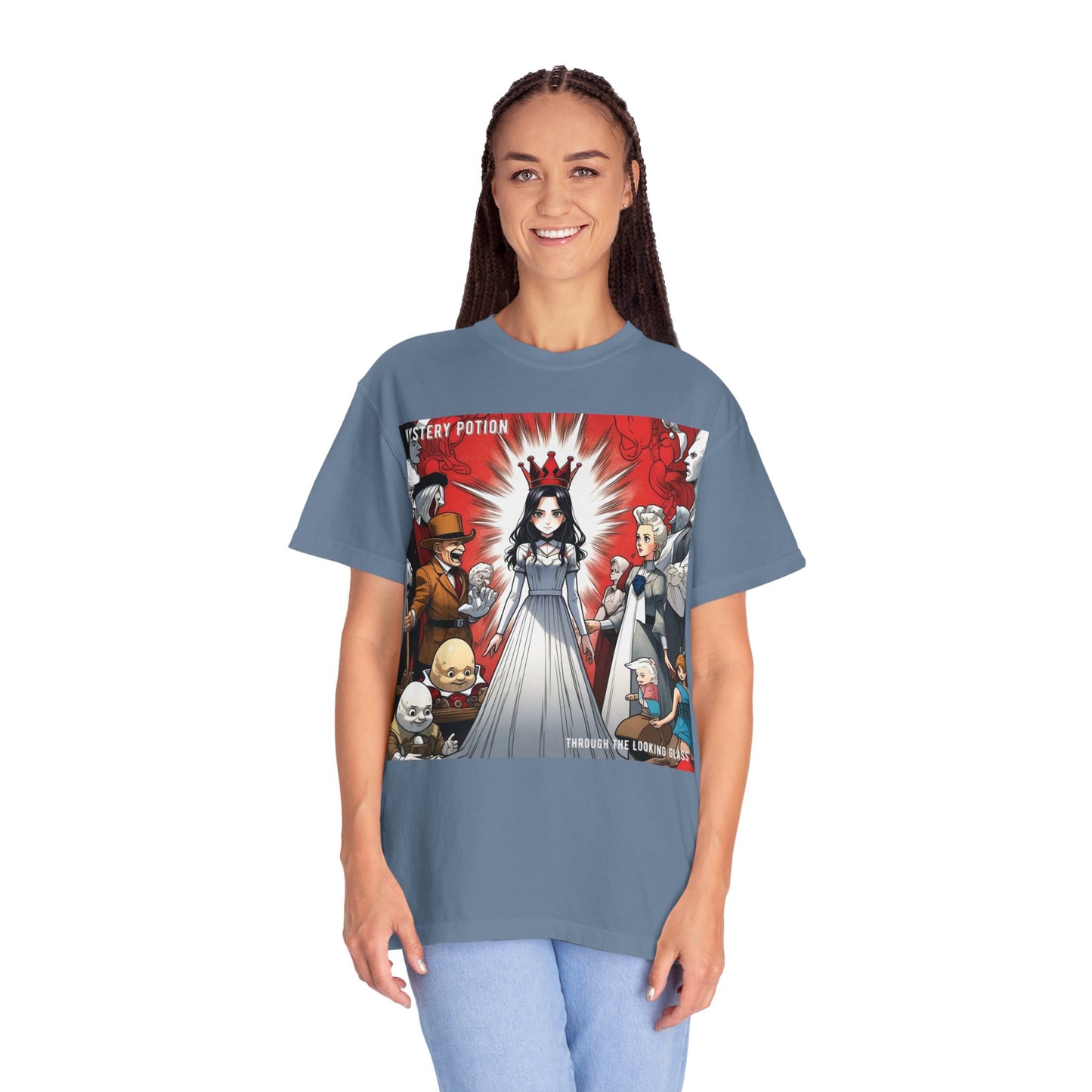 Mystery Potion's Alice In Wonderland Graphic Unisex T-shirt | Cool Casual Wear, Gift for Fans, Art Lovers, Anime Style Merch, Unique Everyday Tee