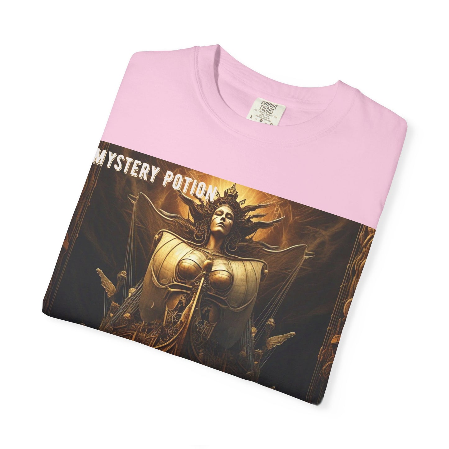 Mystery Potion Unisex Garment-Dyed T-shirt, Vintage Graphic Tee, Gift for Art Lovers, Casual Wear, Unique Clothing