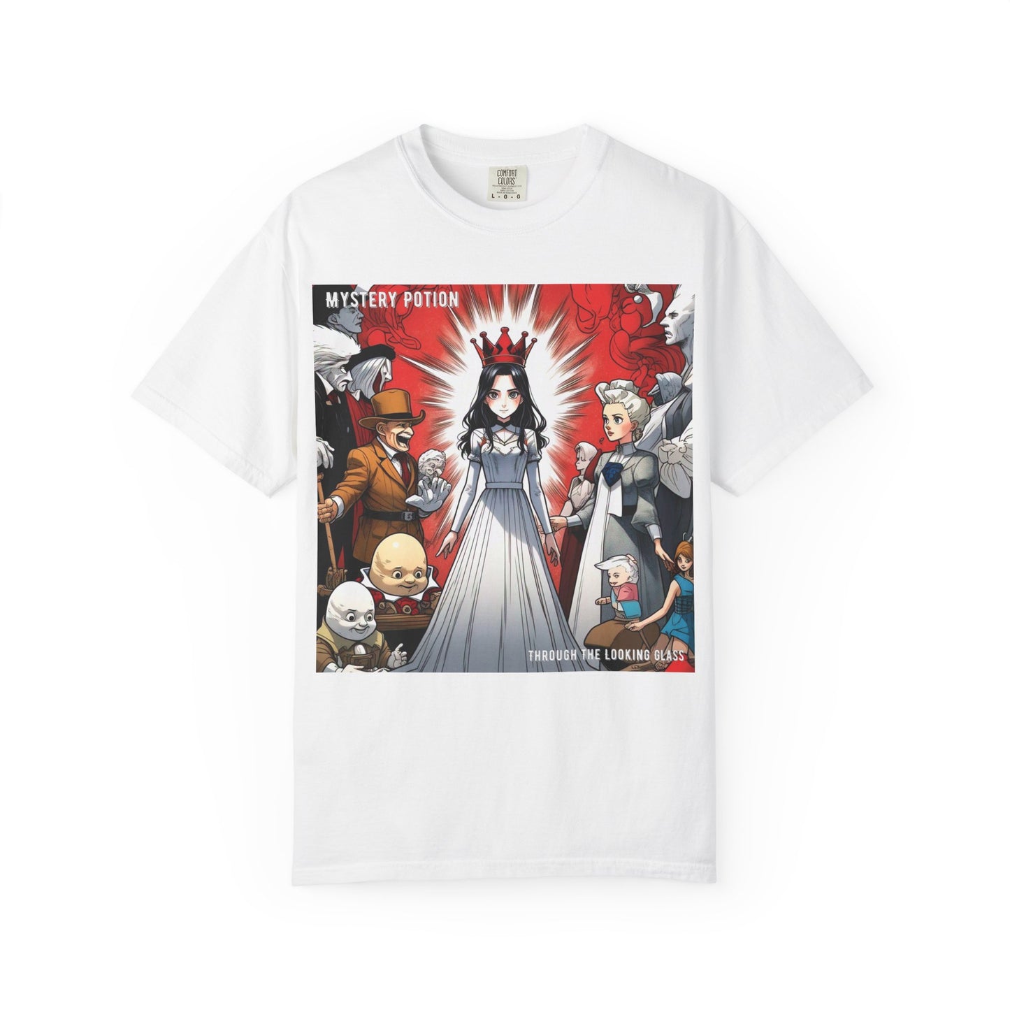 Mystery Potion's Alice In Wonderland Graphic Unisex T-shirt | Cool Casual Wear, Gift for Fans, Art Lovers, Anime Style Merch, Unique Everyday Tee