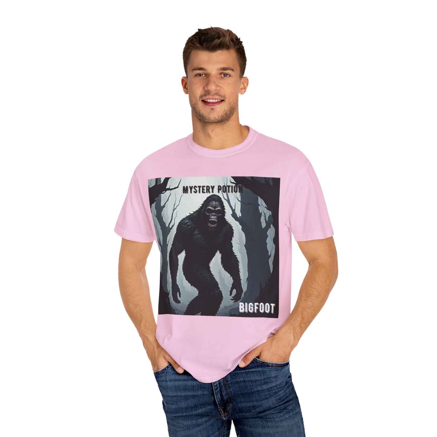 Bigfoot by Mystery Potion T-shirt, Unisex Statement Tee, Gift for Nature Lovers, Outdoor Adventure Shirt, Fun Graphic Tee